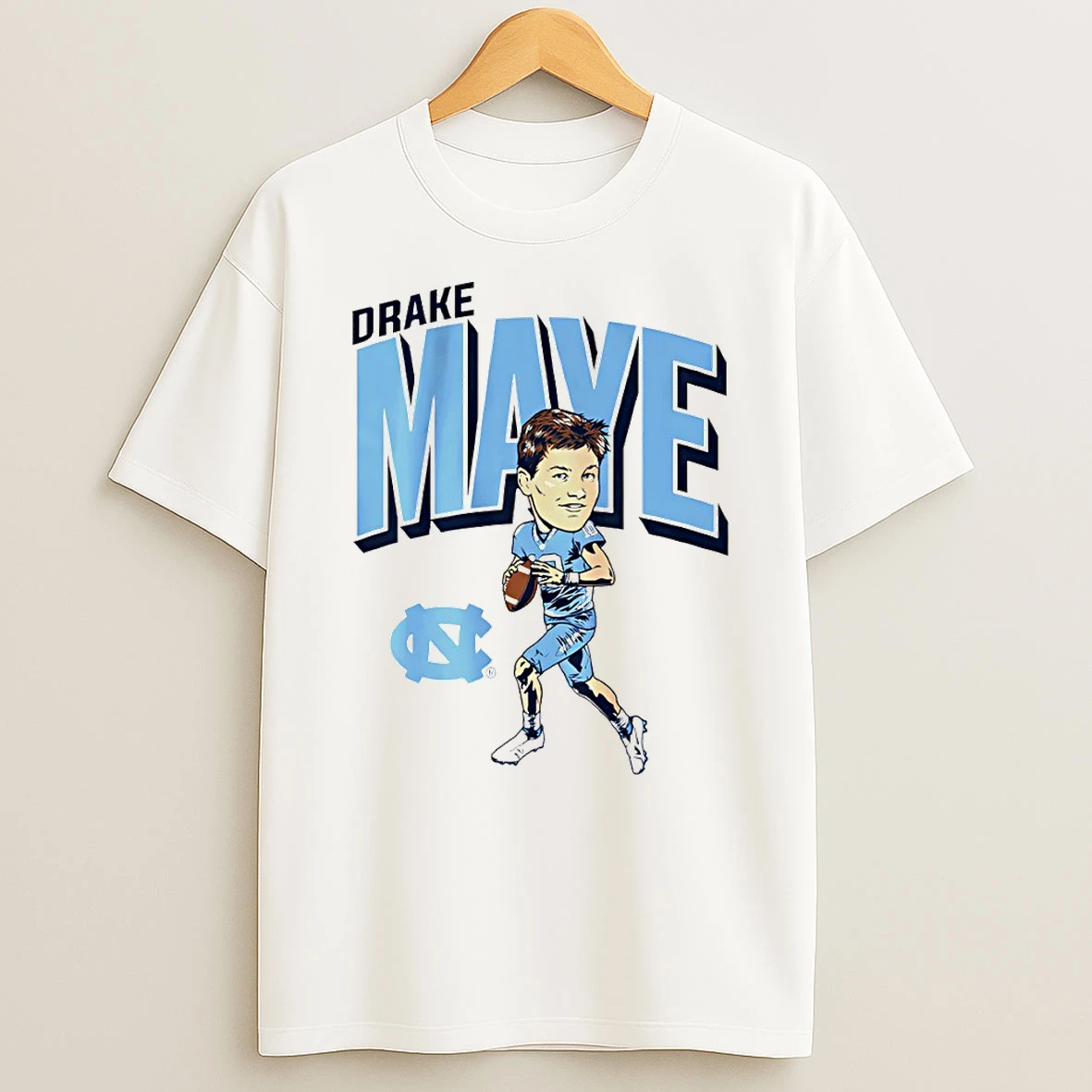Drake Maye Pro Caricature North Carolina Tar Heels Football 2026 T Shirt