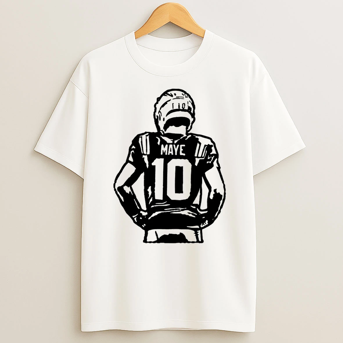 Drake Maye Silhouette New England Patriots Football Lix 2026 Super Bowl T Shirt
