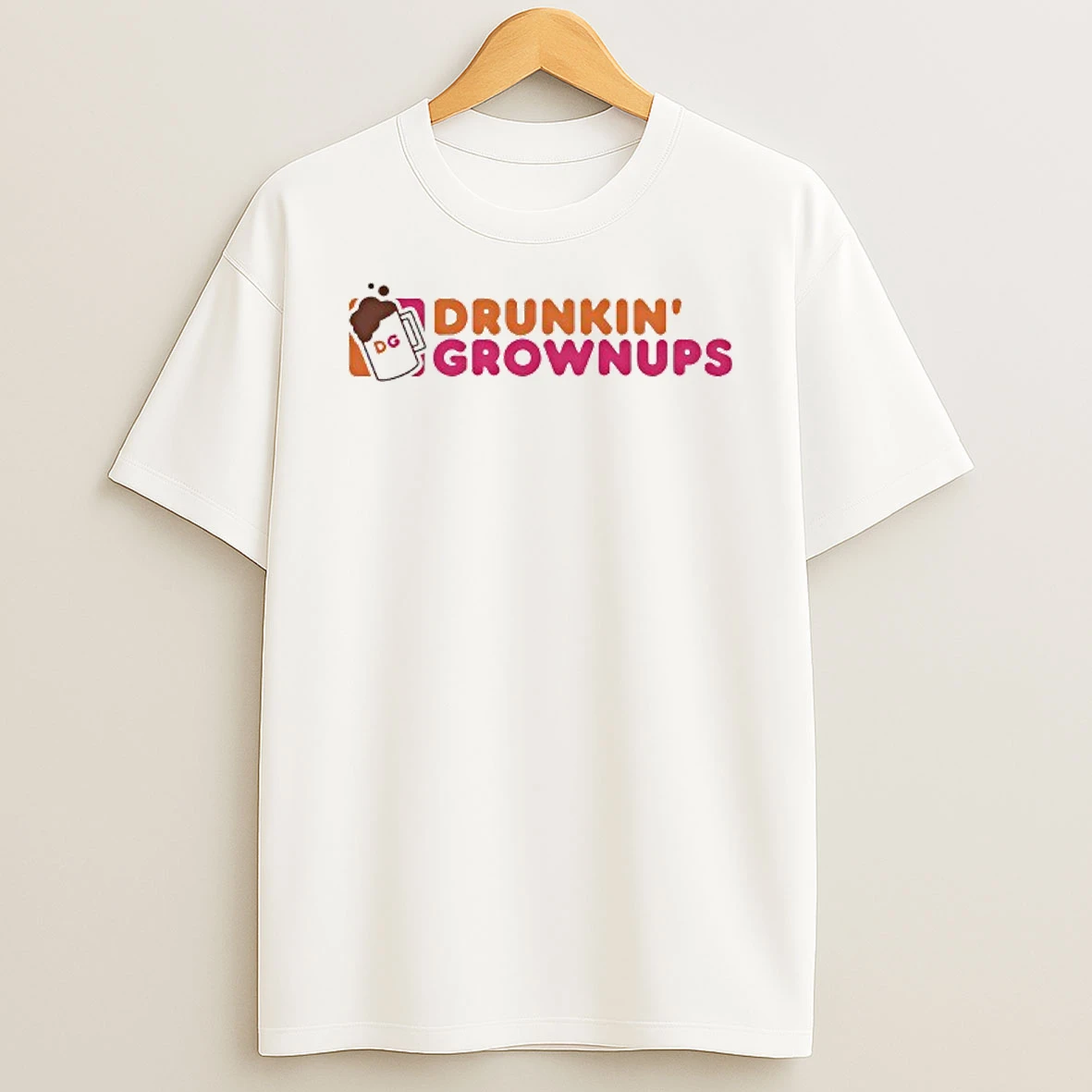 Drunkin Grownups Sarcastic Drinking T Shirt