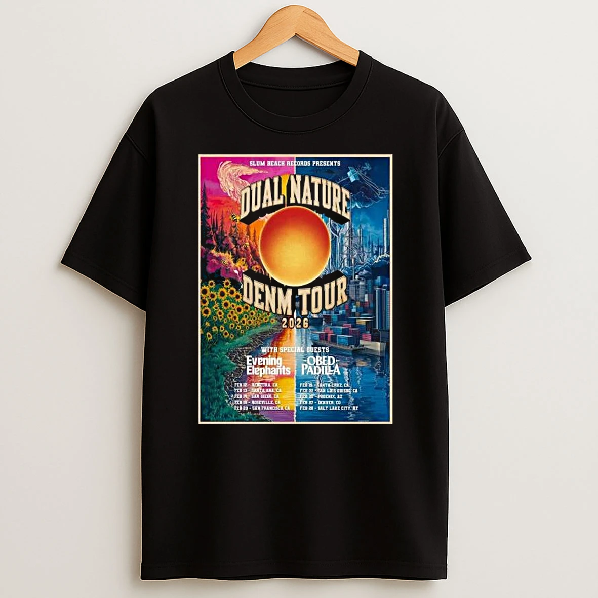 Dual Nature Denm Tour February 2026 Tour T Shirt