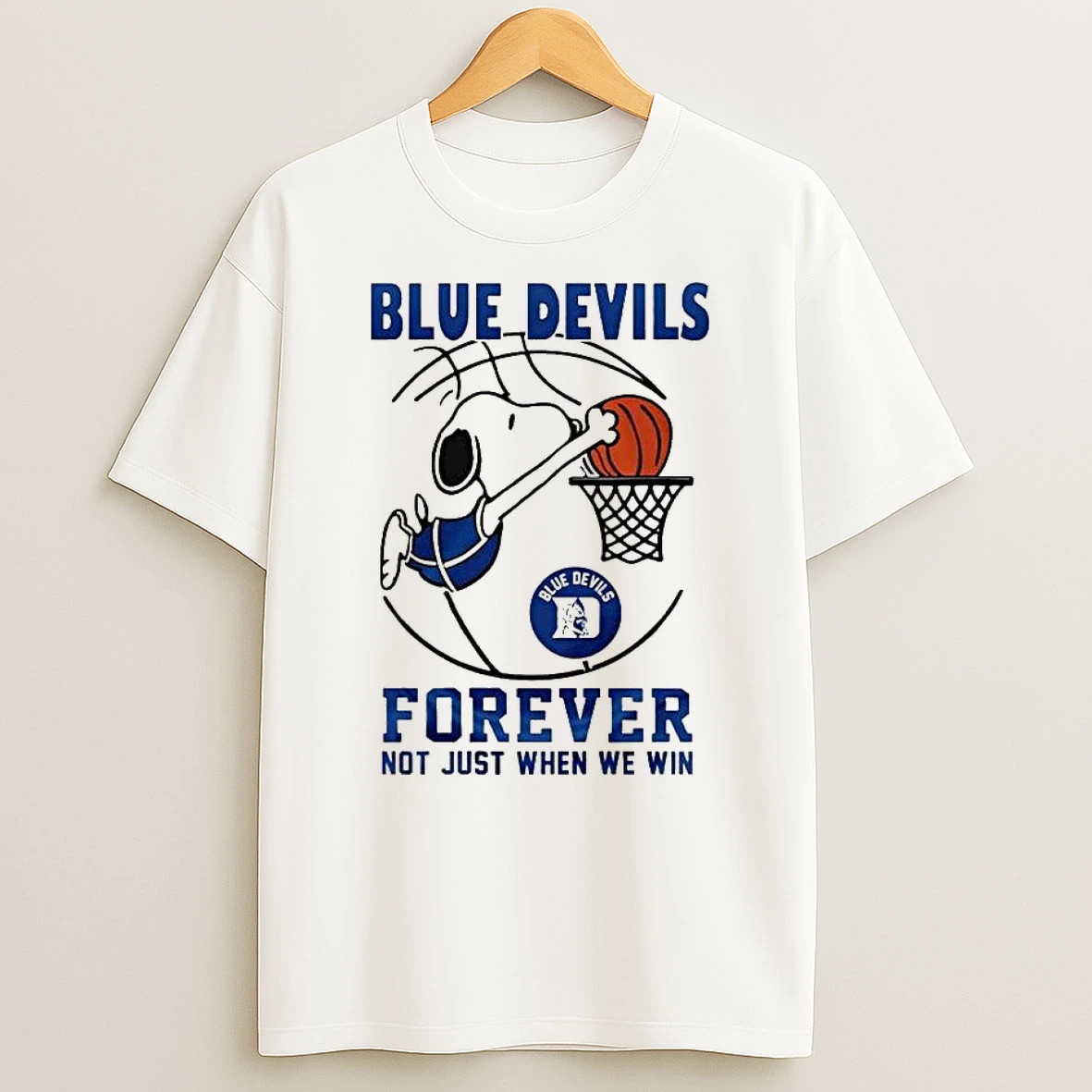 Duke Blue Devils Ncaa Basketball Snoopy Forever Not Just When We Win 2026 T Shirt
