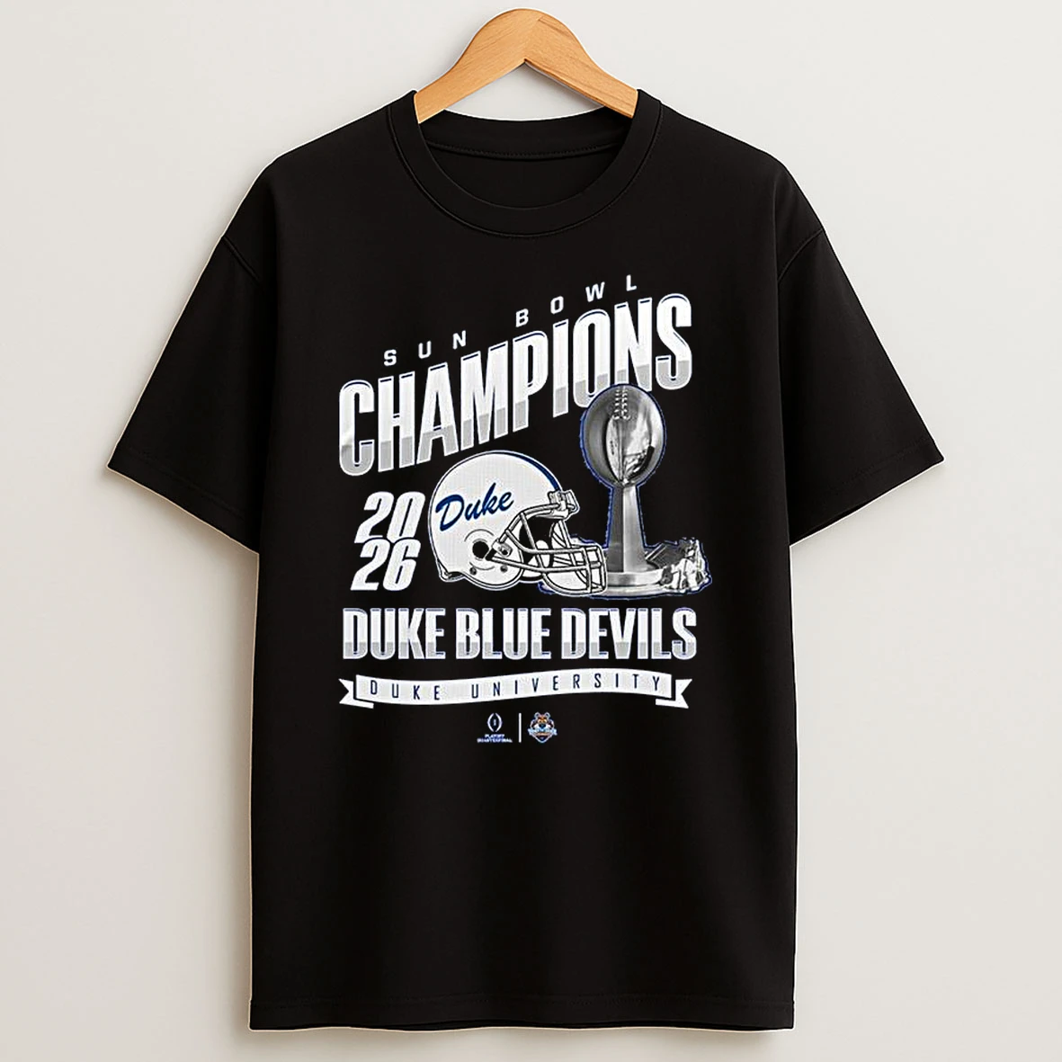 Duke Blue Devils Sun Bowl Champions Trophy 2026 T Shirt