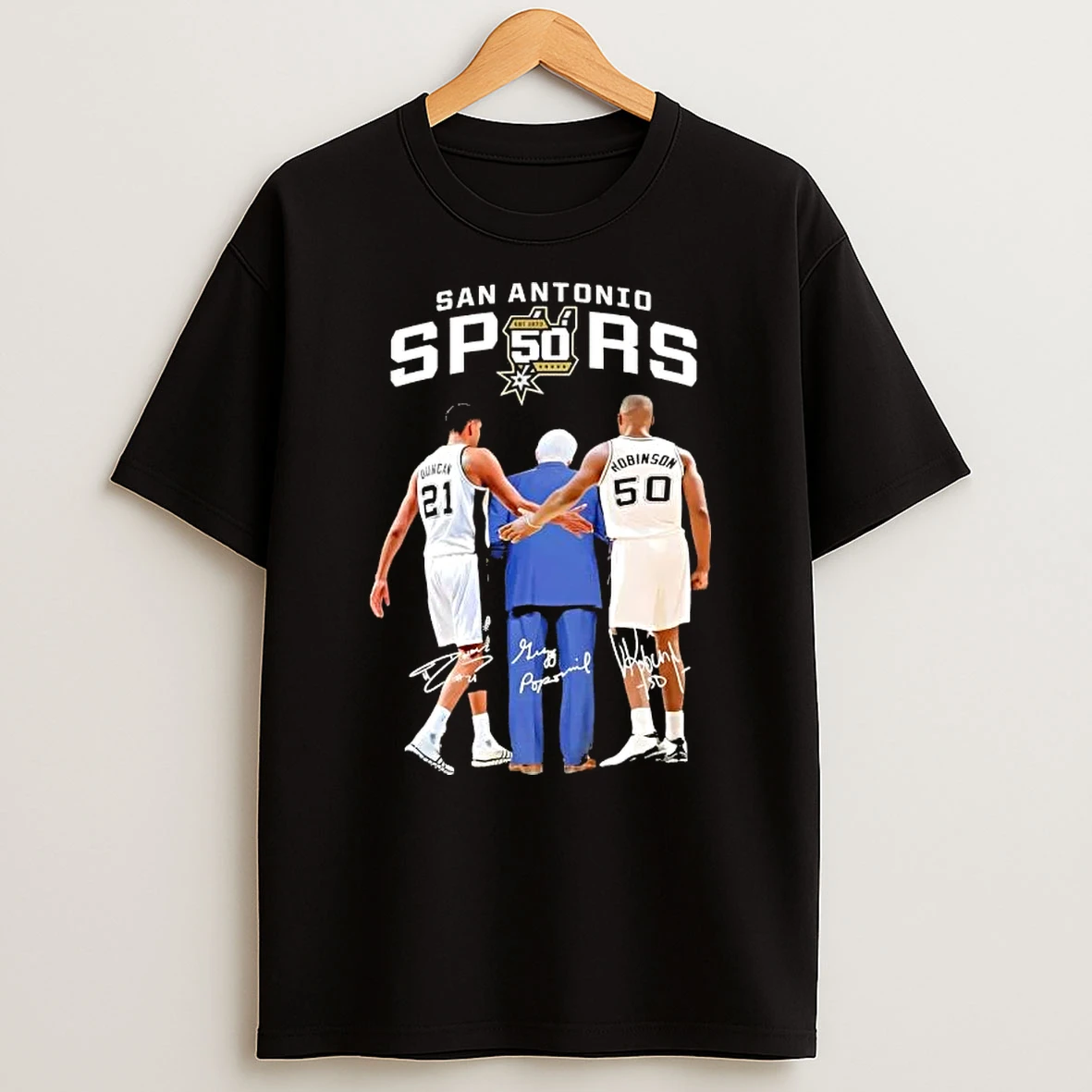 Duncan Robinson San Antonio Spurs Legends Basketball Signatures T Shirt