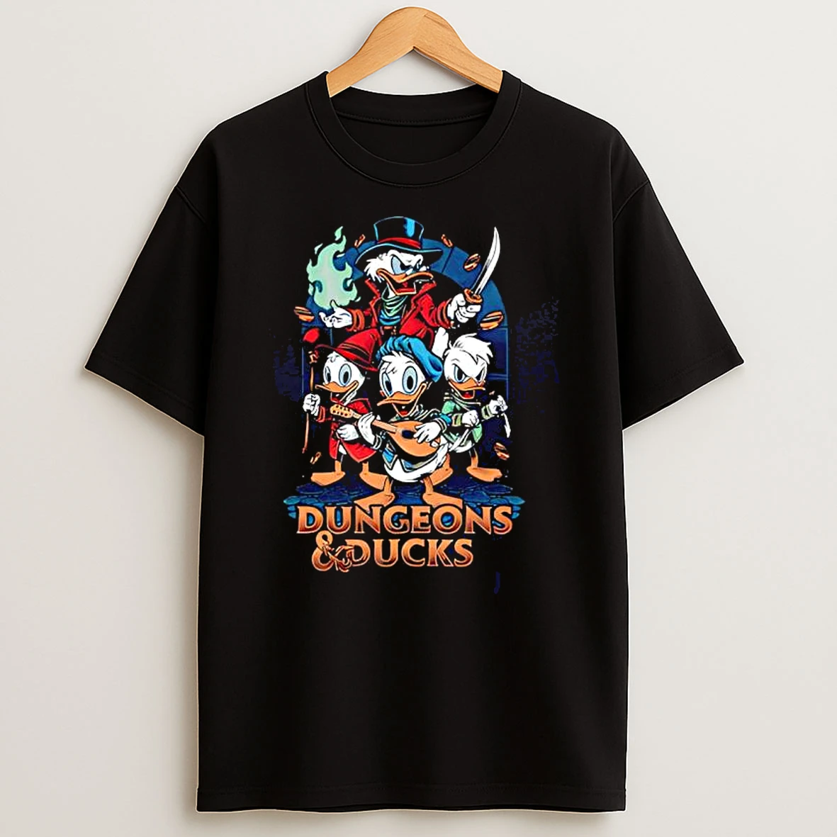 Dungeons Ducks Scrooge Mcduck Rpg Fantasy Adventure T Shirt