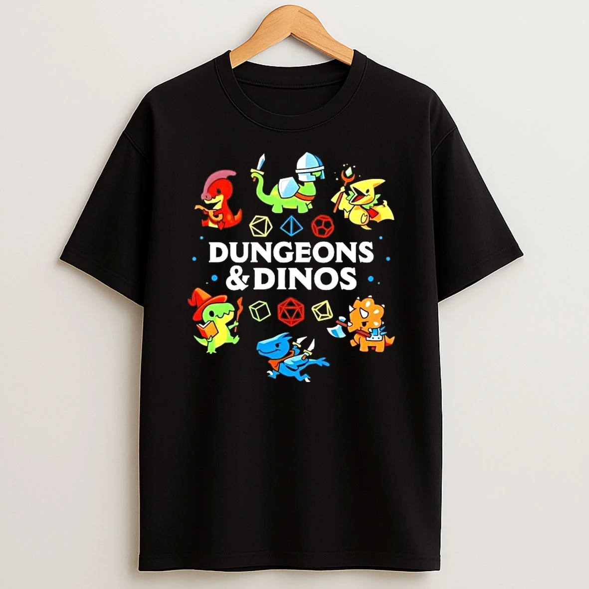 Dungeons And Dinos Cartoon T Shirt
