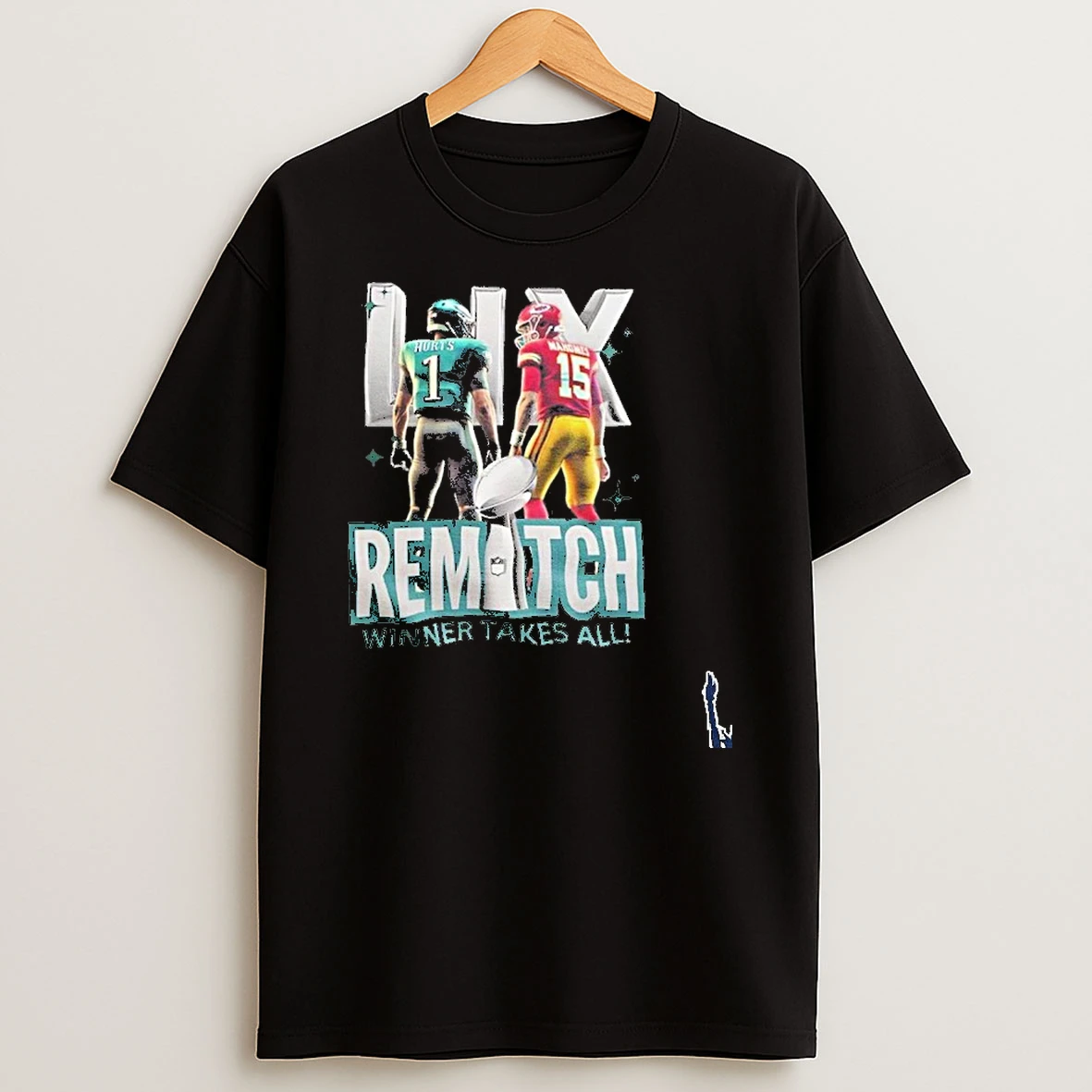 Eagles Vs Chiefs Rematch Winner Takes All Super Bowl Lix Hurts And Mahomes T Shirt