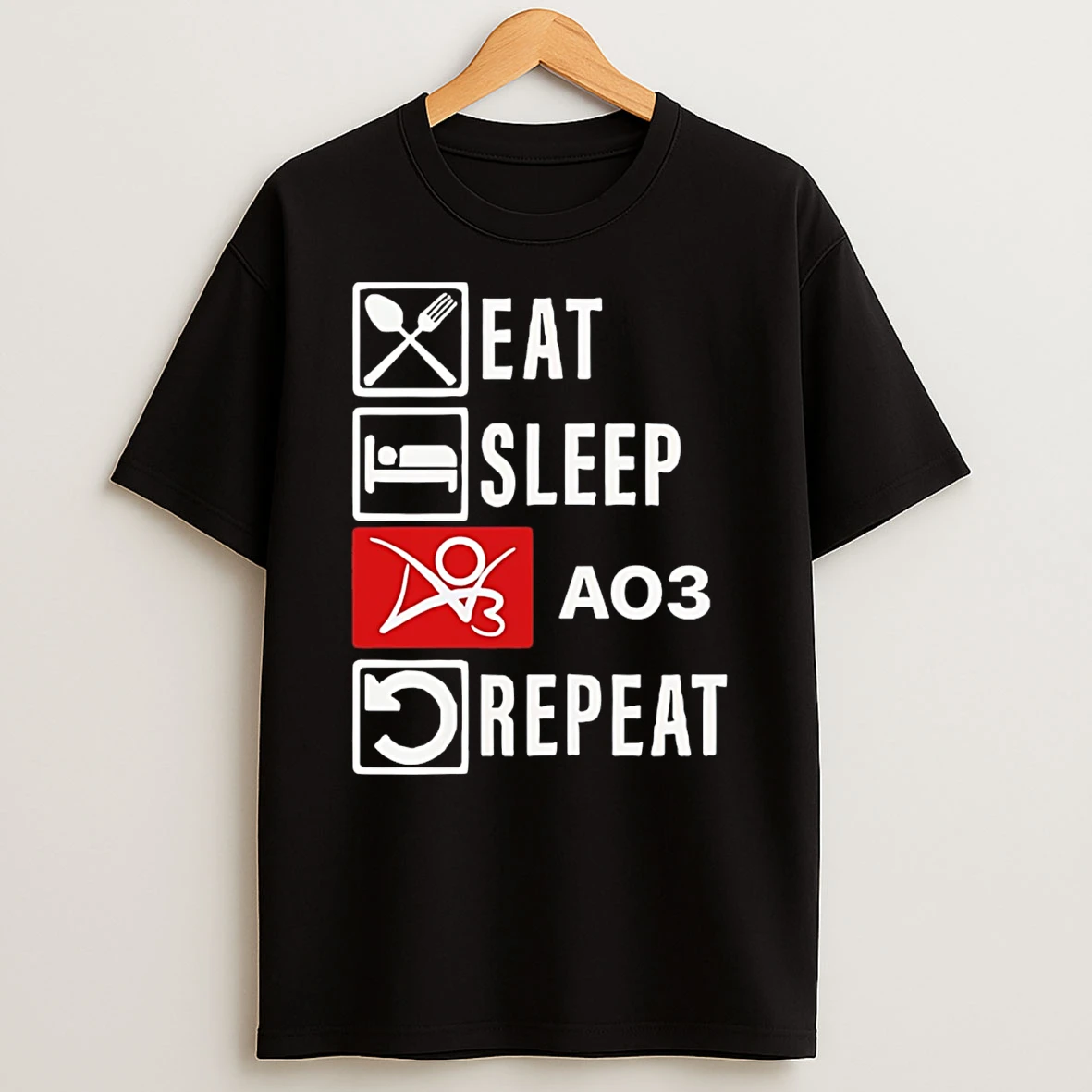 Eat Sleep Ao3 Repeat T Shirt