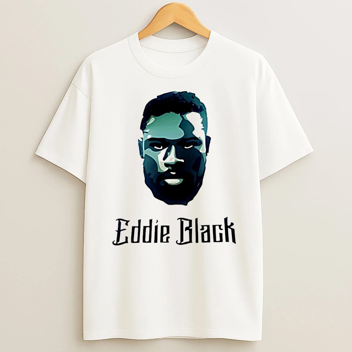 Eddie Black Big Face T Shirt