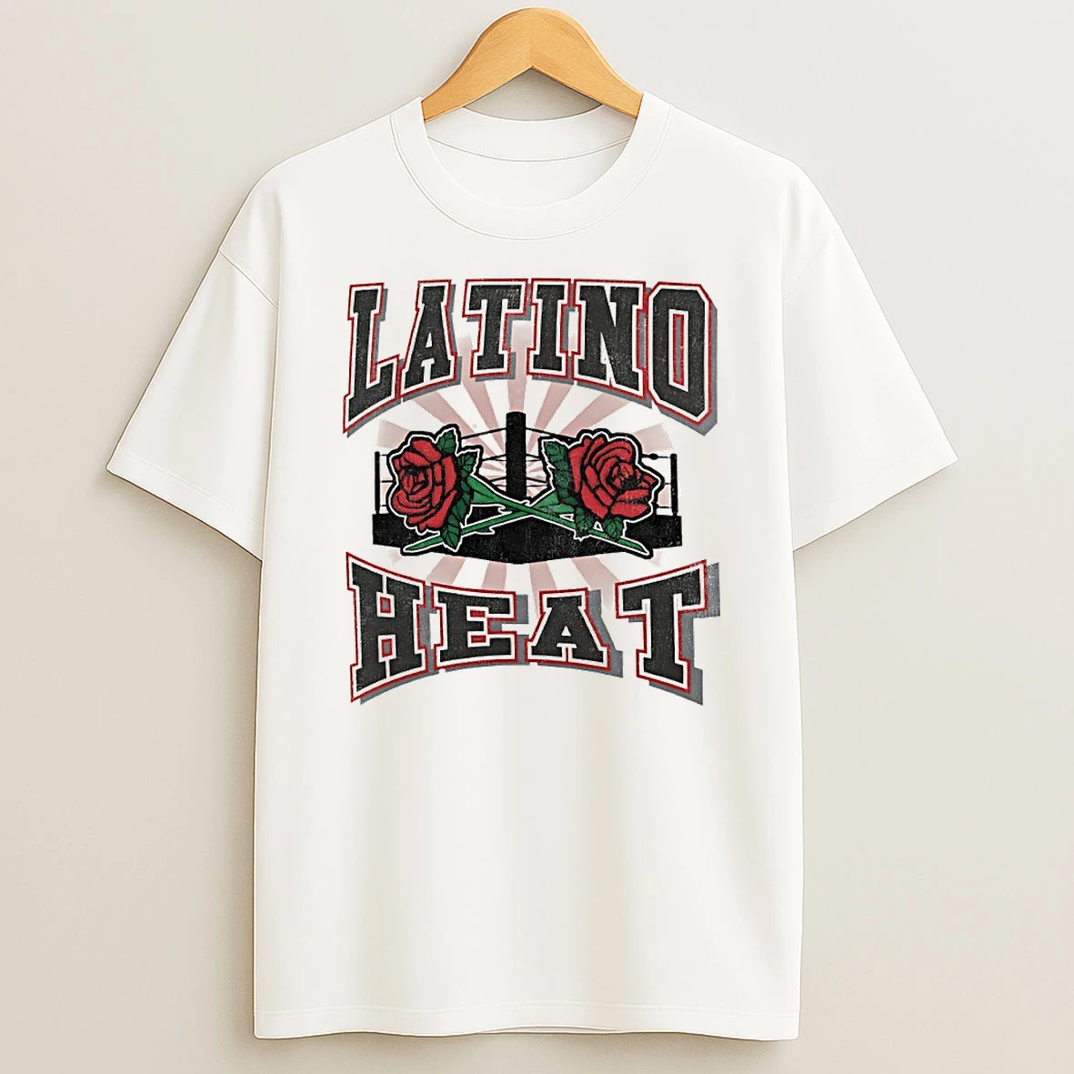 Eddie Guerrero Latino Heat Roses Circle T Shirt