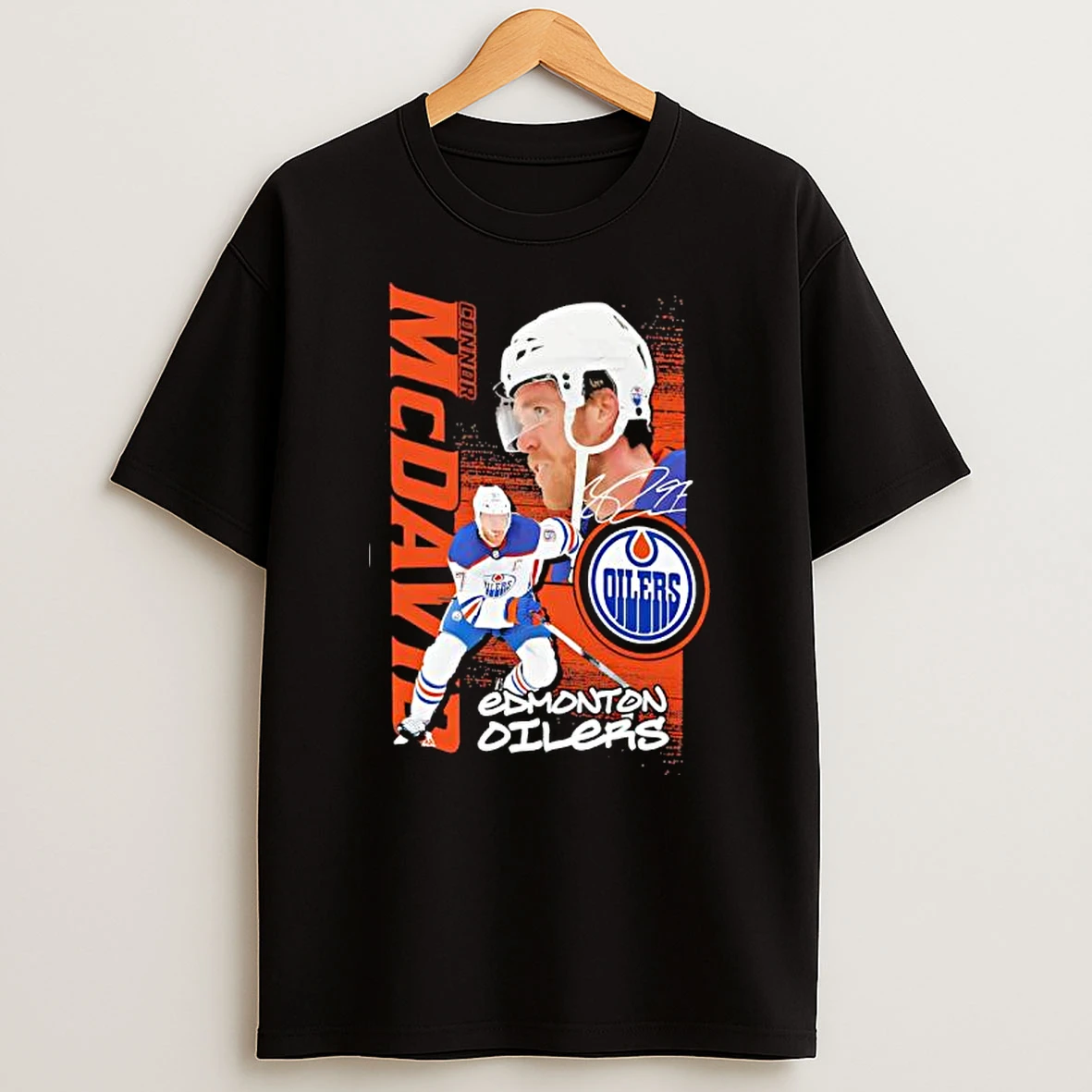 Edmonton Oilers Connor Mcdavid Outerstuff Black Playmaker Signature T Shirt