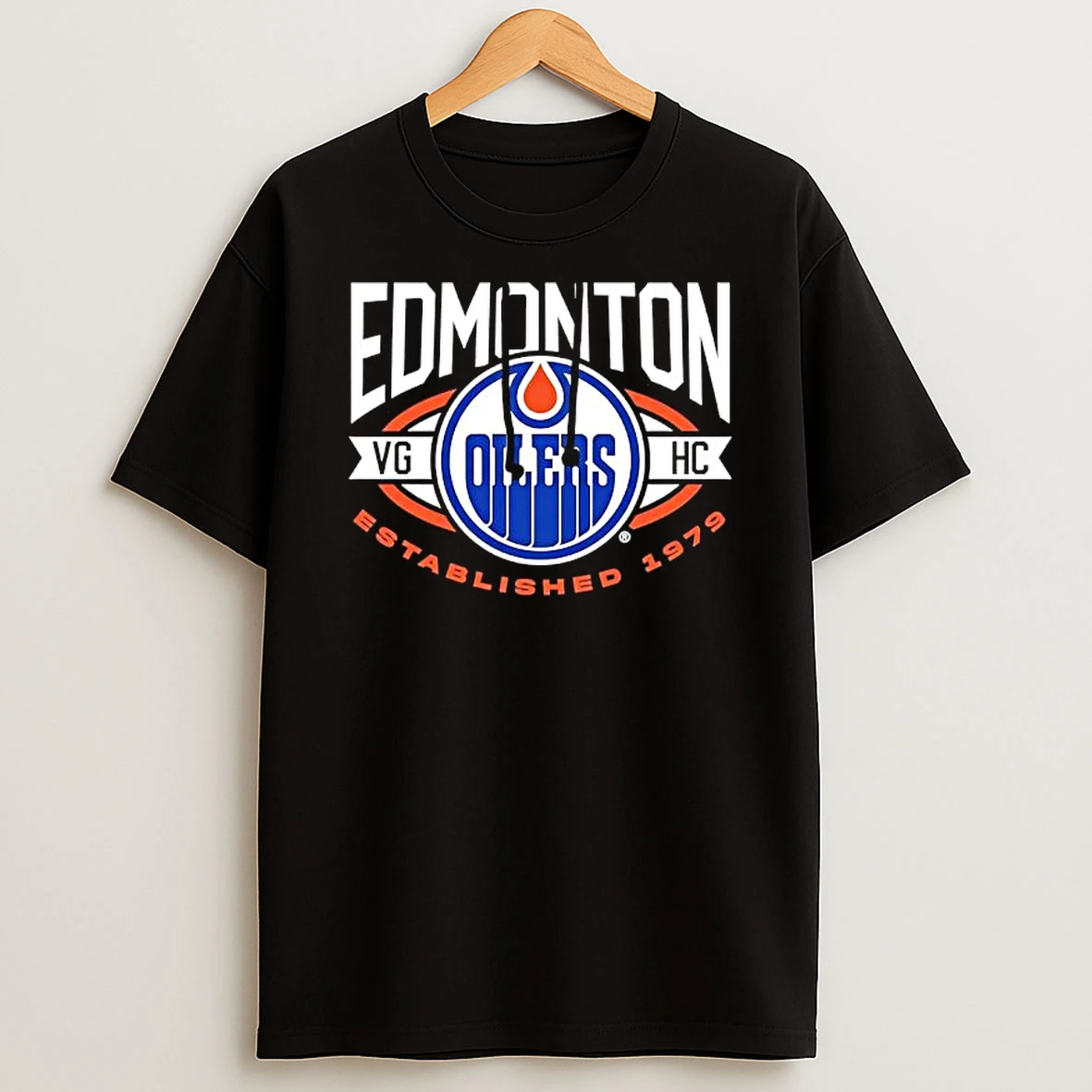 Edmonton Oilers Violent Gentlemen Wordmark Est 1979 T Shirt