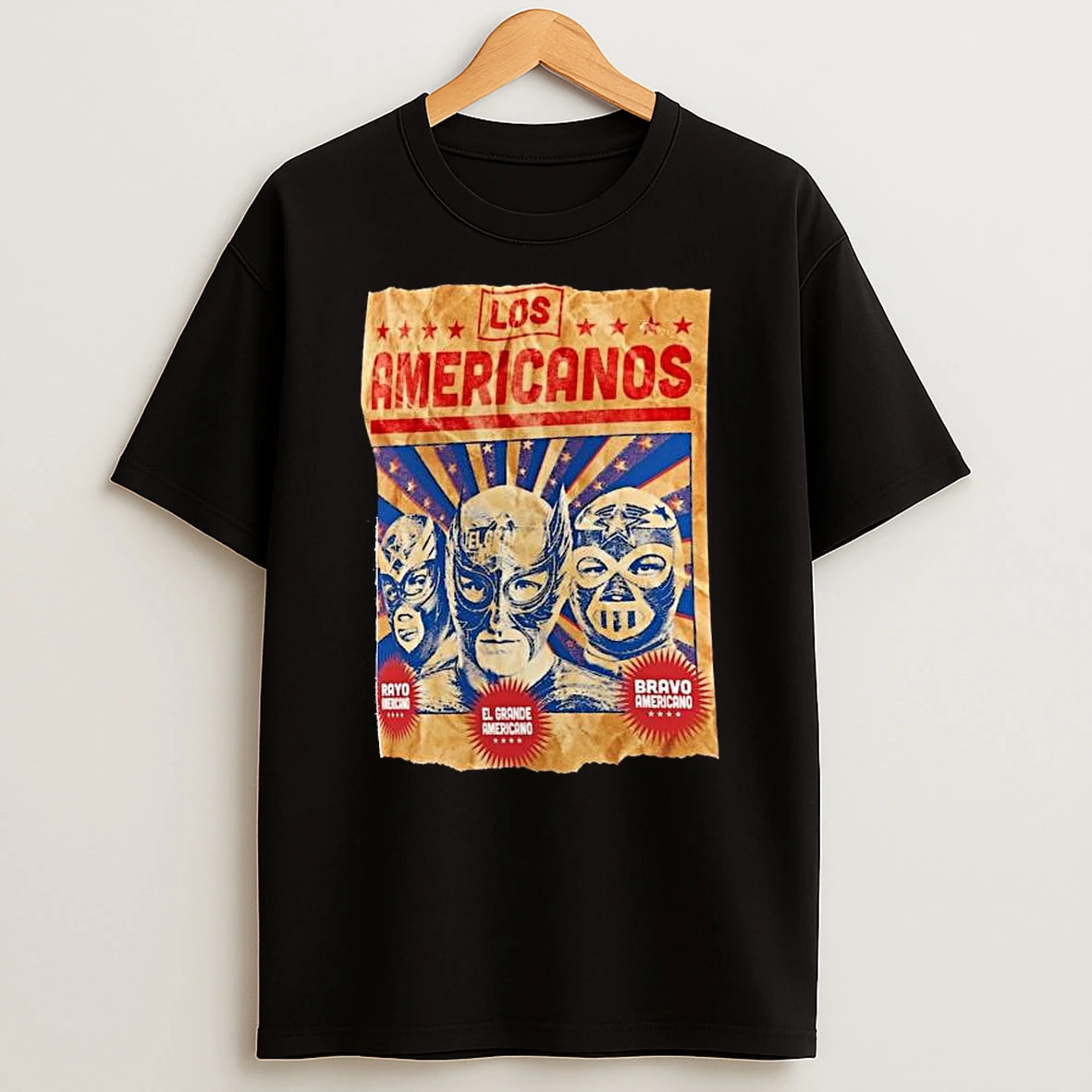 El Grande Americano Los Americanos Blue Mask T Shirt