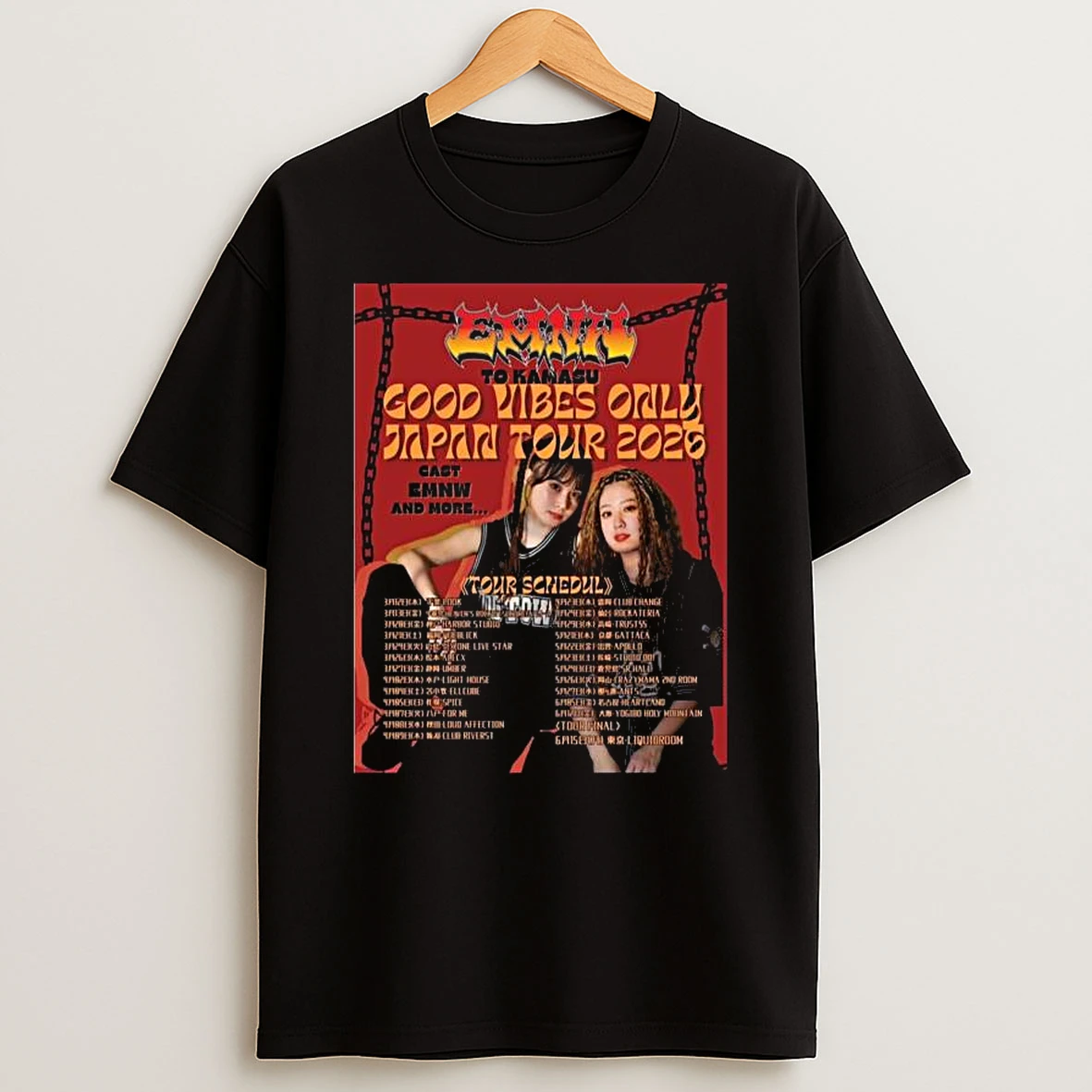 Emnw Good Vibes Only Japan Tour 2026 T Shirt