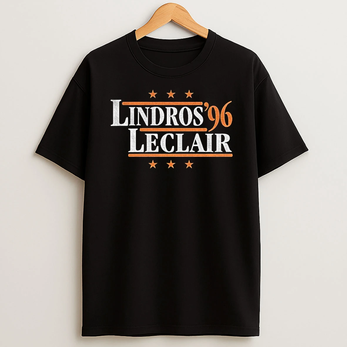 Eric Lindros And John Leclair 96 Philadelphia Flyers Hockey Legends For President Political T Shirt