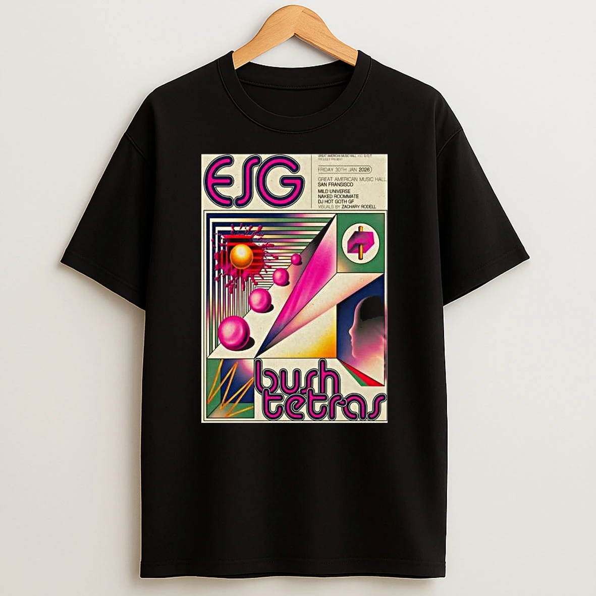 Esg And Bush Tetras Tour San Francisco Ca On Jan 30 2026 T Shirt