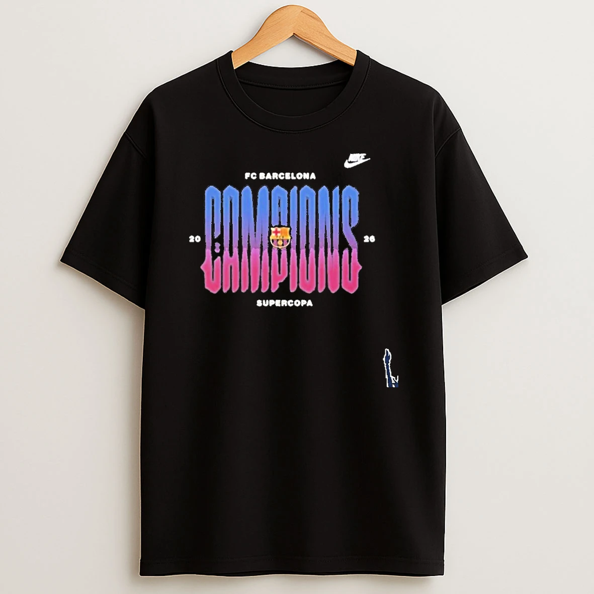 Fc Barcelona Nike 2026 Super Cup Champions T Shirt
