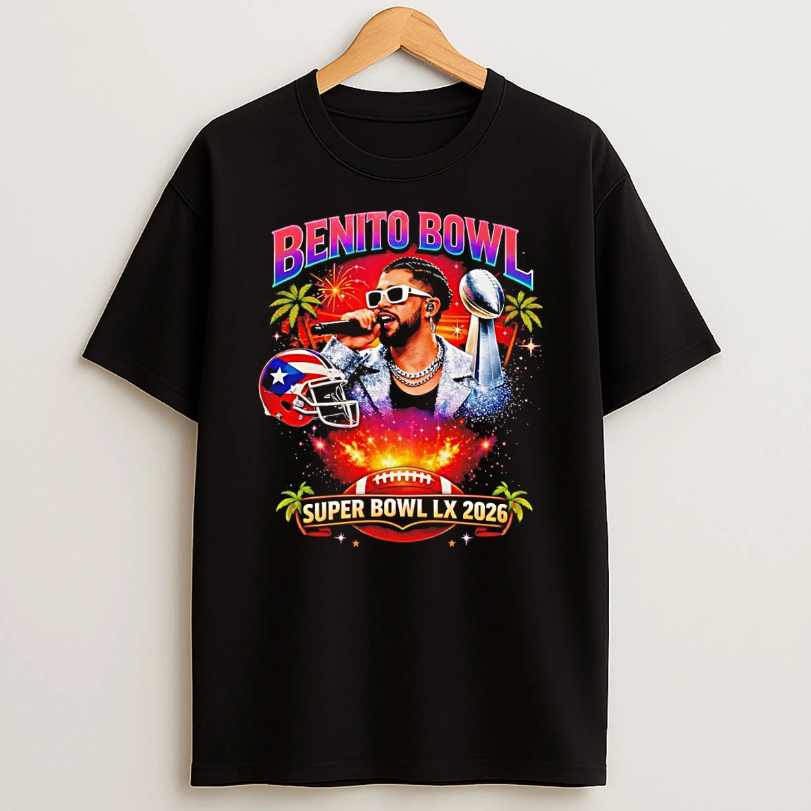 Fvwidx8n Bad Bunny Benito Bowl Half Time Show Game Day Super Bowl Lx 2026 T Shirt