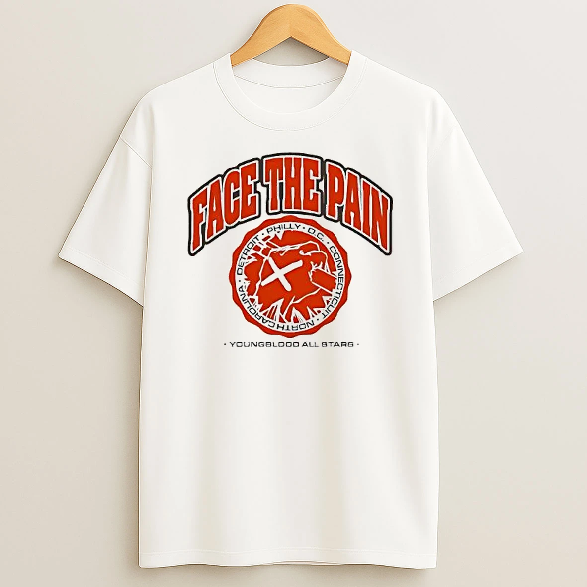 Face The Pain Philly Dc Youngblood All Stars T Shirt