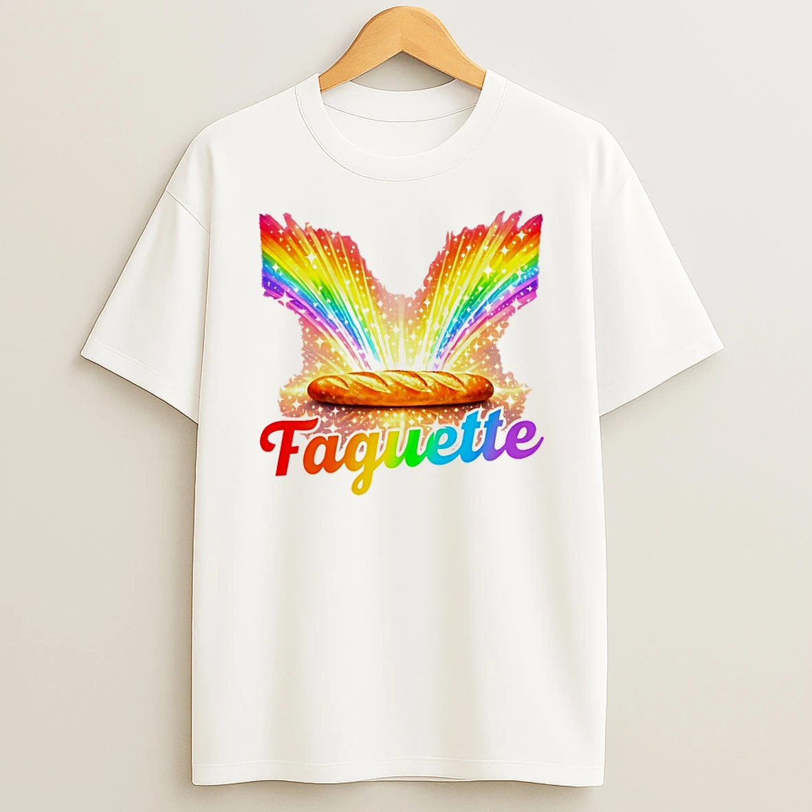 Faguette Bread Rainbow T Shirt