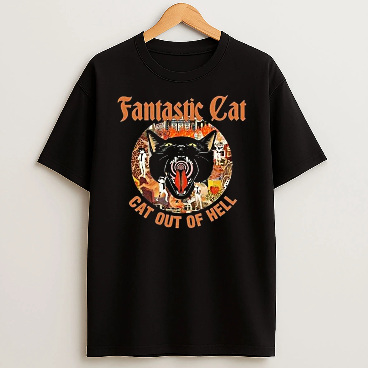 Fantastic Cat Black Cat Out Of Hell T Shirt