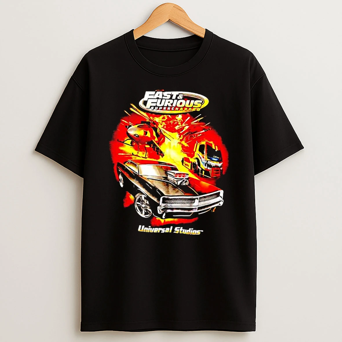 Fast Furious Supercharged Car Universal Studios T Shirt