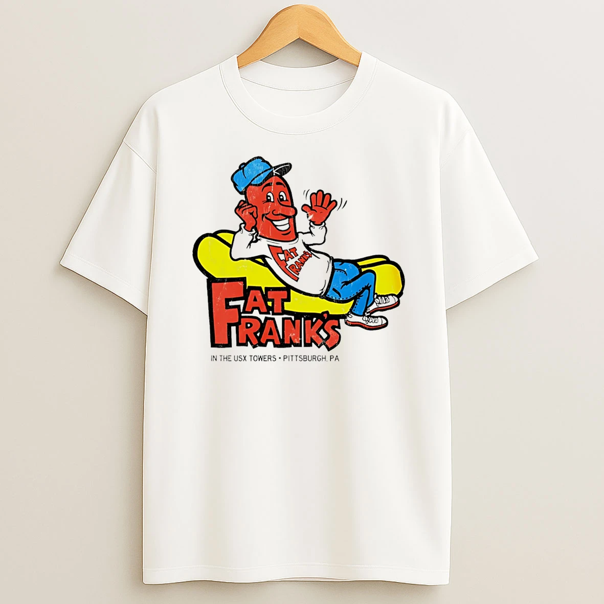 Fat Franks Hot Dogs Pittsburgh Pa T Shirt
