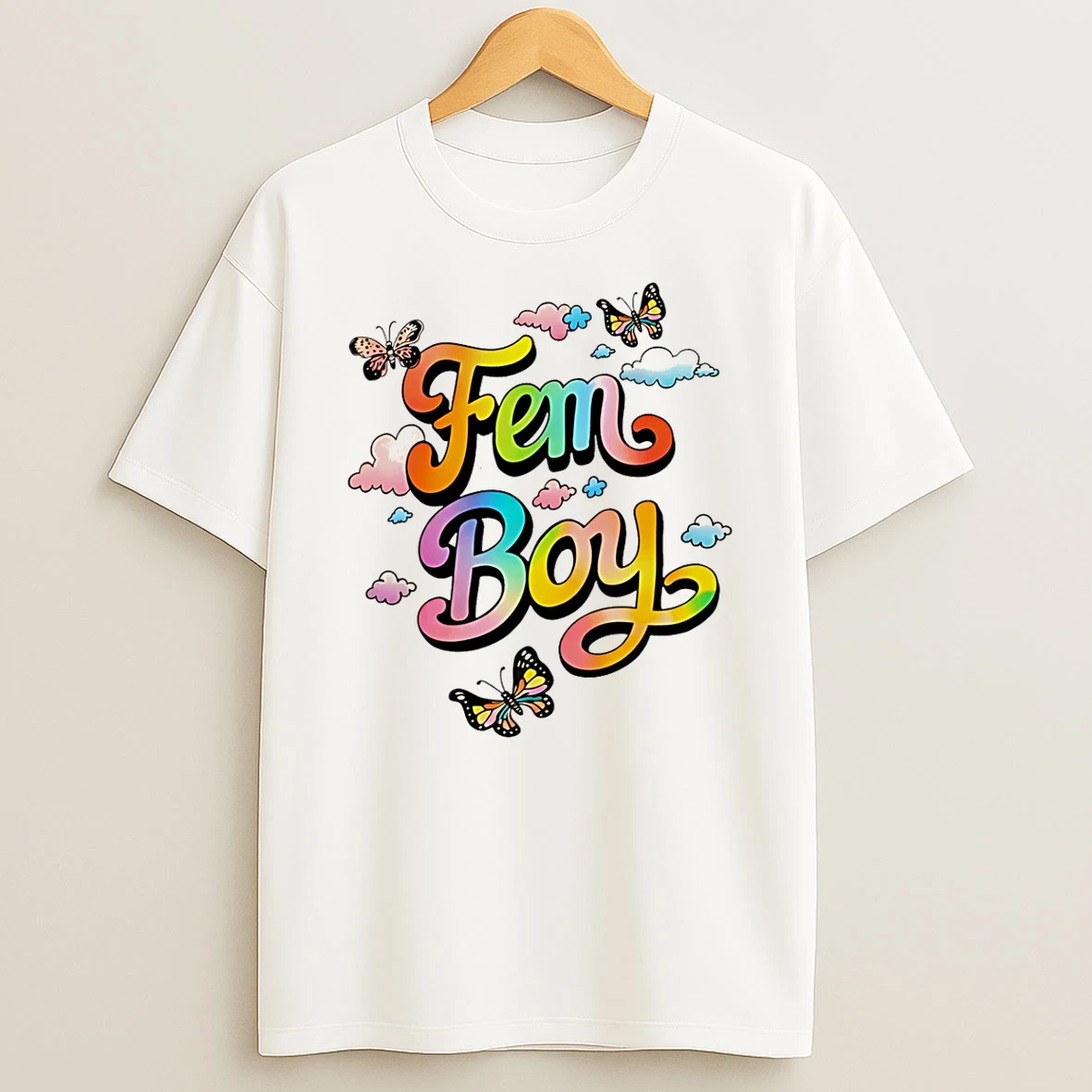 Fem Boy Butterfly T Shirt