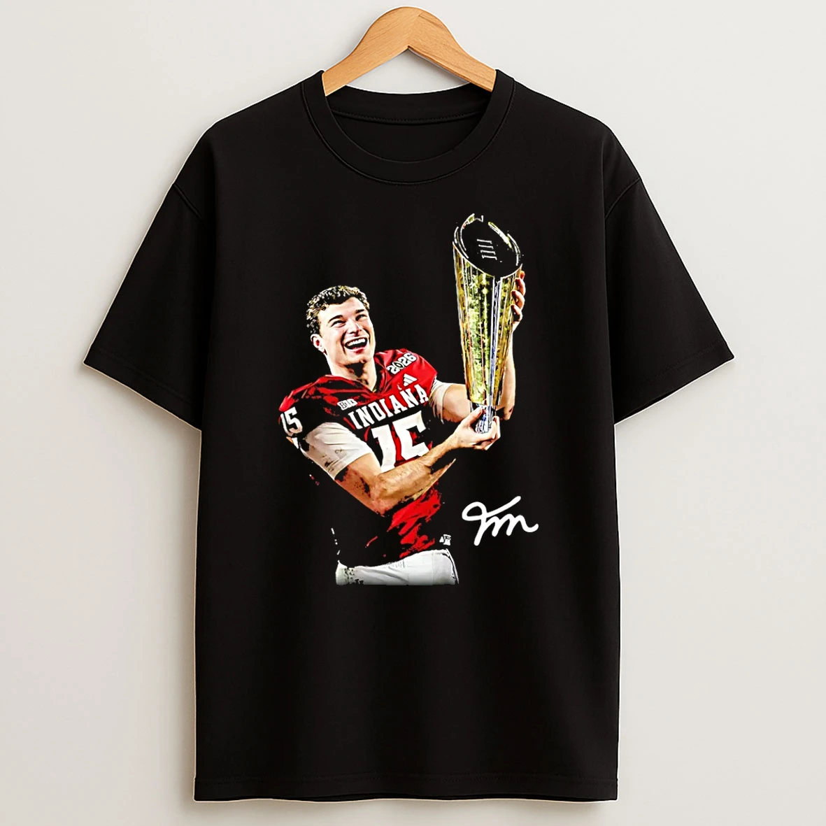 Fernando Mendoza Indiana Hoosiers 2025 National Champions Trophy T Shirt