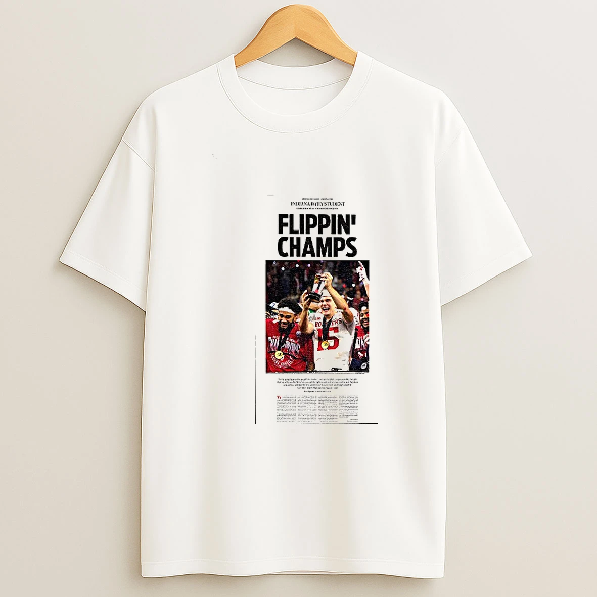 Fernando Mendoza Indiana Hoosiers Flippin Champs Heisman Trophy Big 10 Win Vs Ohio Football Indiana Daily Student T Shirt