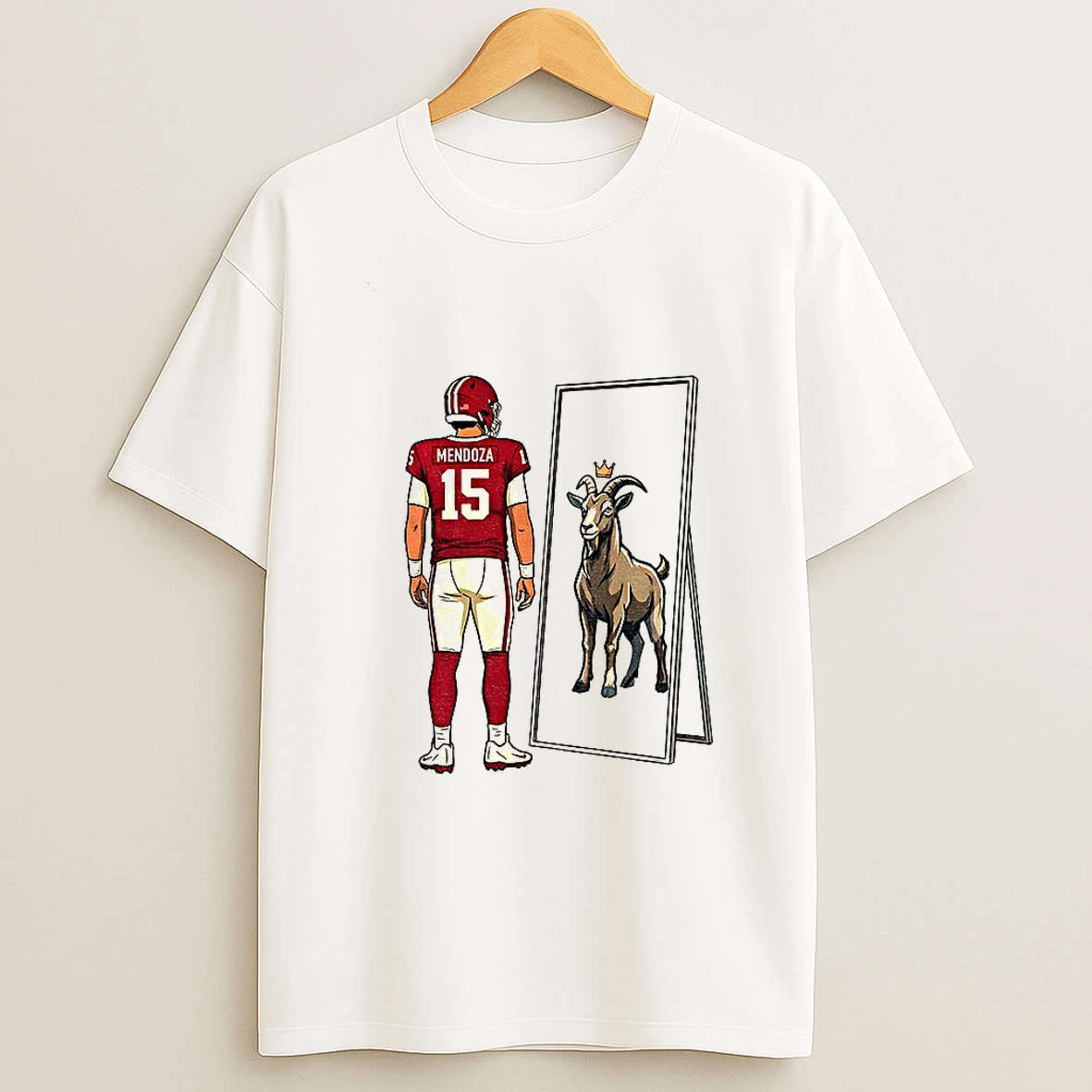 Fernando Mendoza Mirror Goat Indiana Hoosiers Football National Champs T Shirt