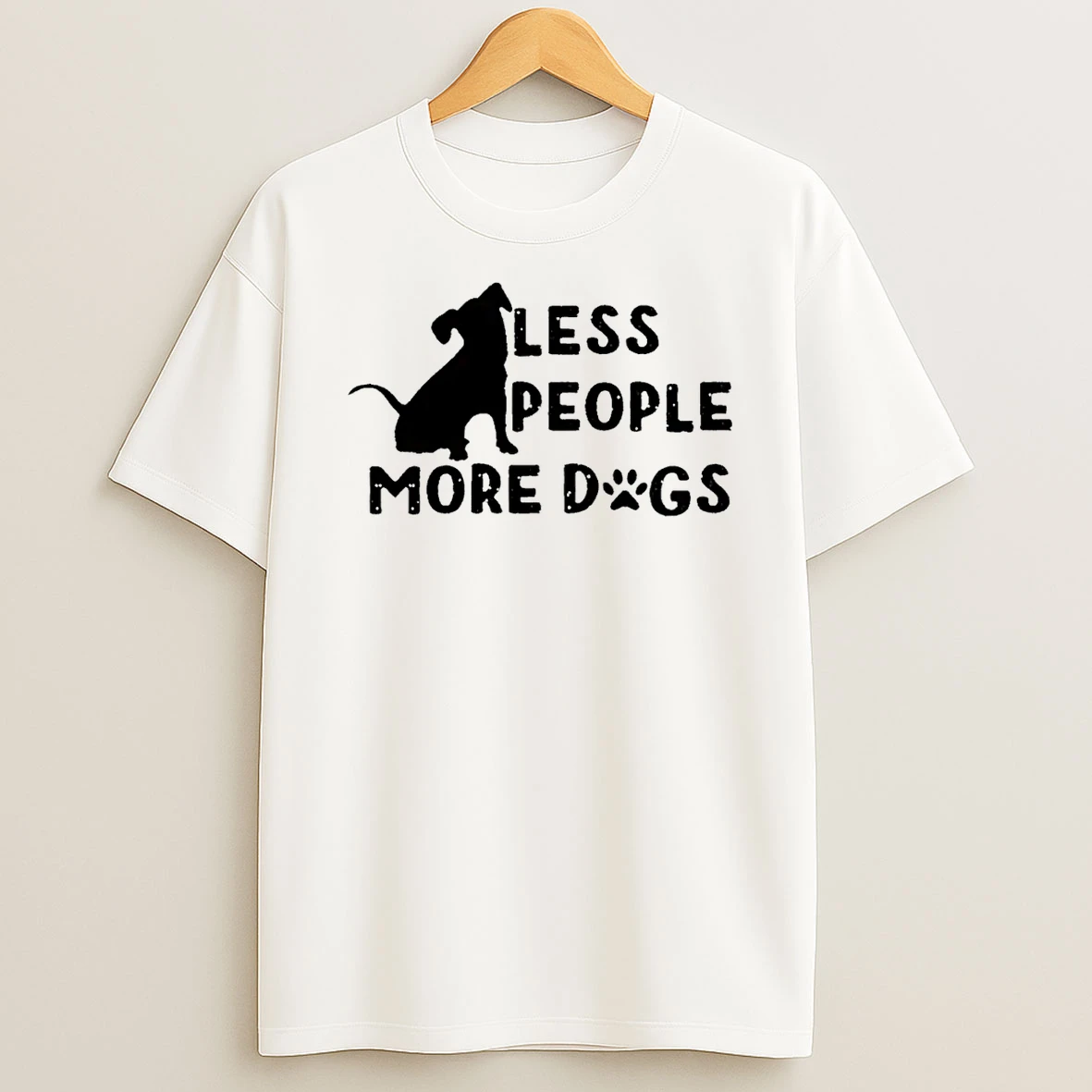 Fewer Less People More Dogs T Shirt