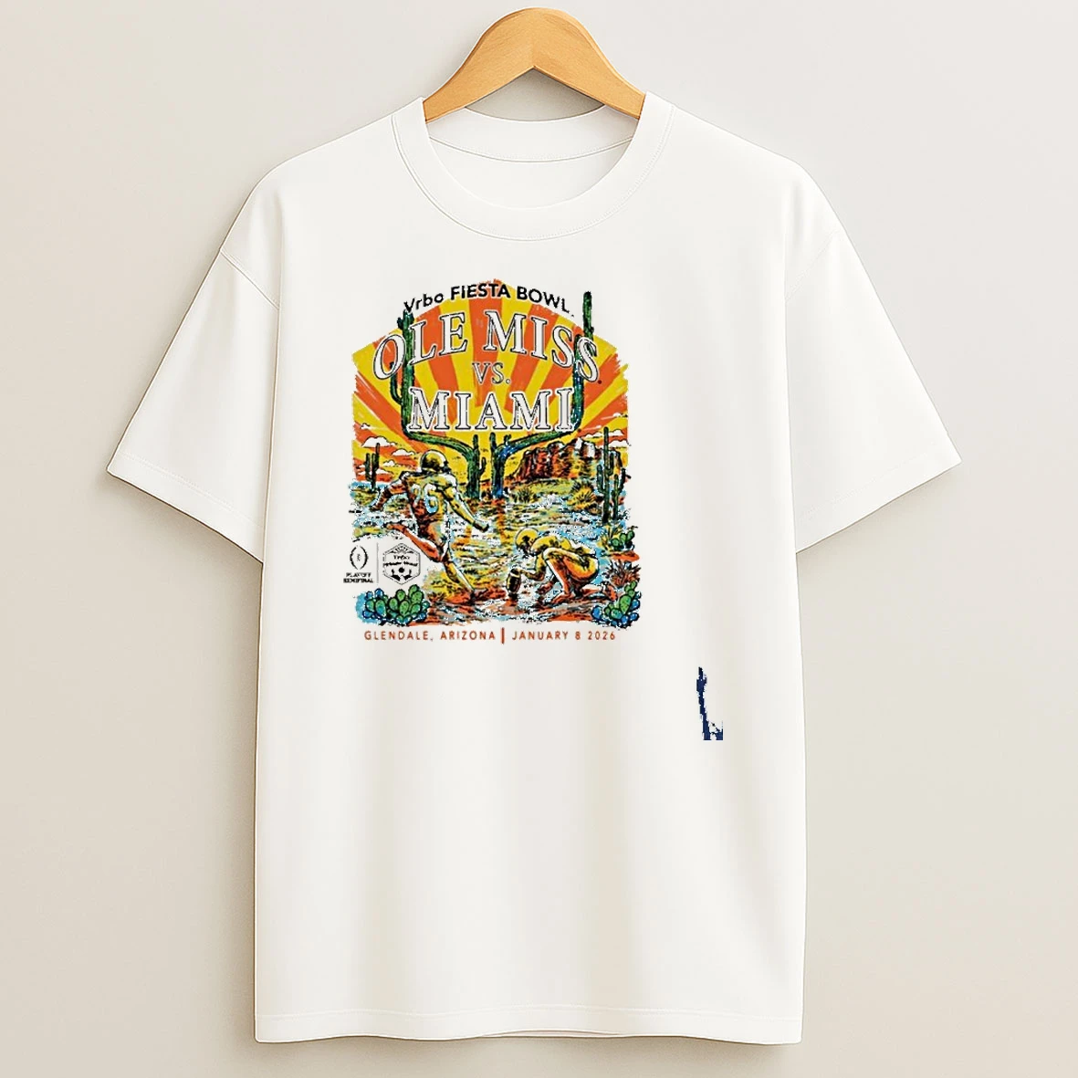 Fiesta Bowl Arizona Retro Ole Miss Vs Miami T Shirt