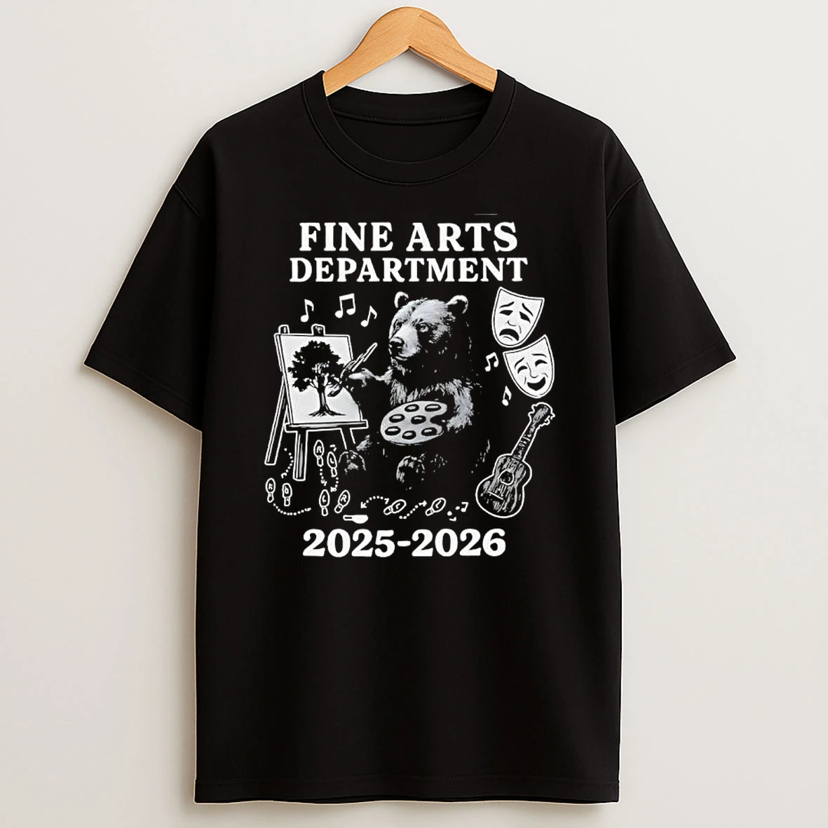 Fine Arts Department Bear Painting A Tree 2025 2026 T Shirt