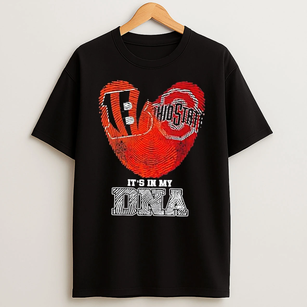 Fingerprints Cincinnati Bengals X Ohio State Buckeyes Its In My Dna T Shirt