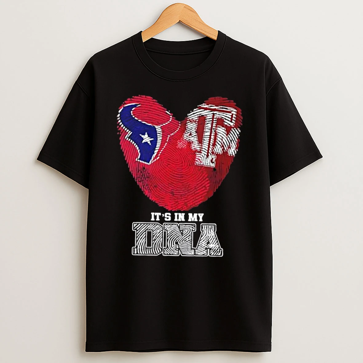 Fingerprints Houston Texans X Texas Am Aggies Its In My Dna T Shirt