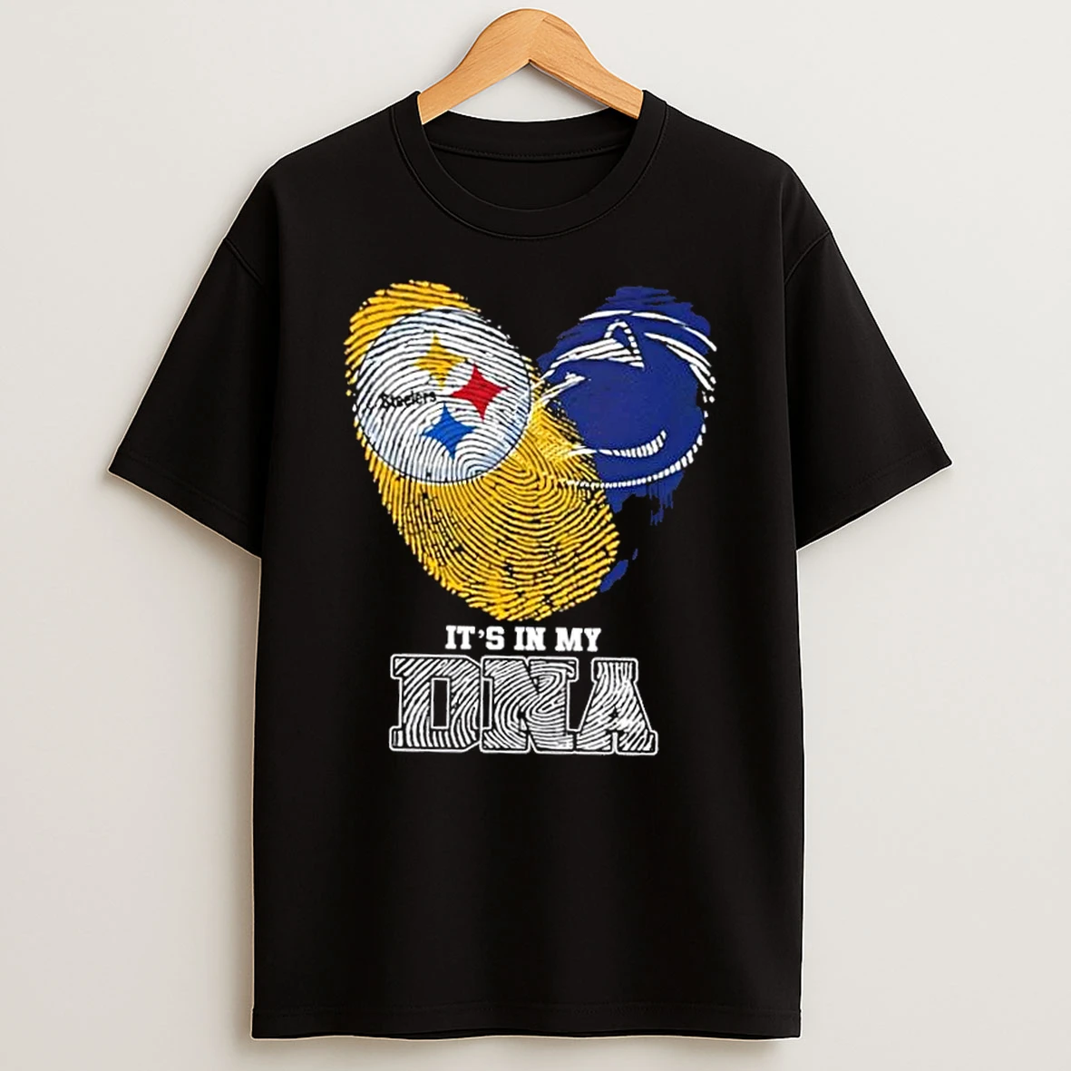 Fingerprints Pittsburgh Steelers X Penn State Nittany Lions Its In My Dna T Shirt