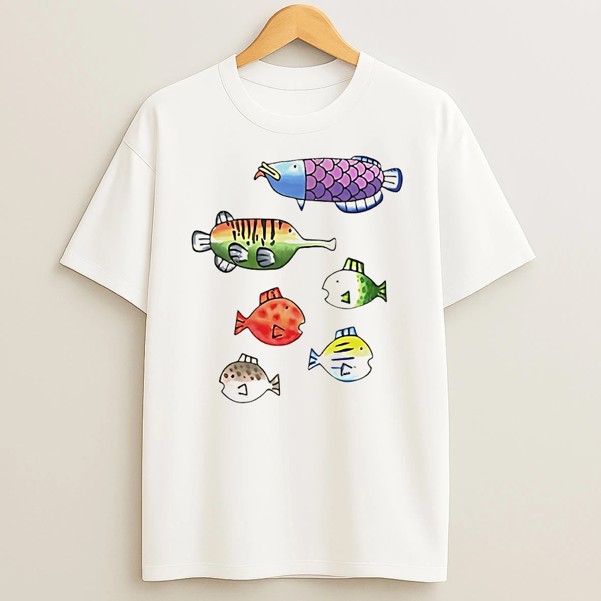 Fishing Wii Play Fish Species Circle T Shirt