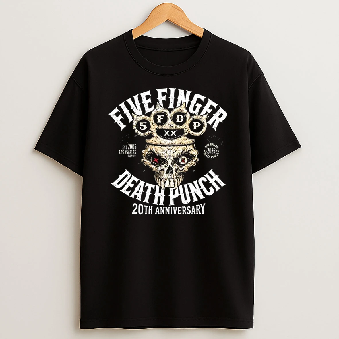 Five Finger Death Punch 20th Anniversary Merch Knucklehead T Shirt