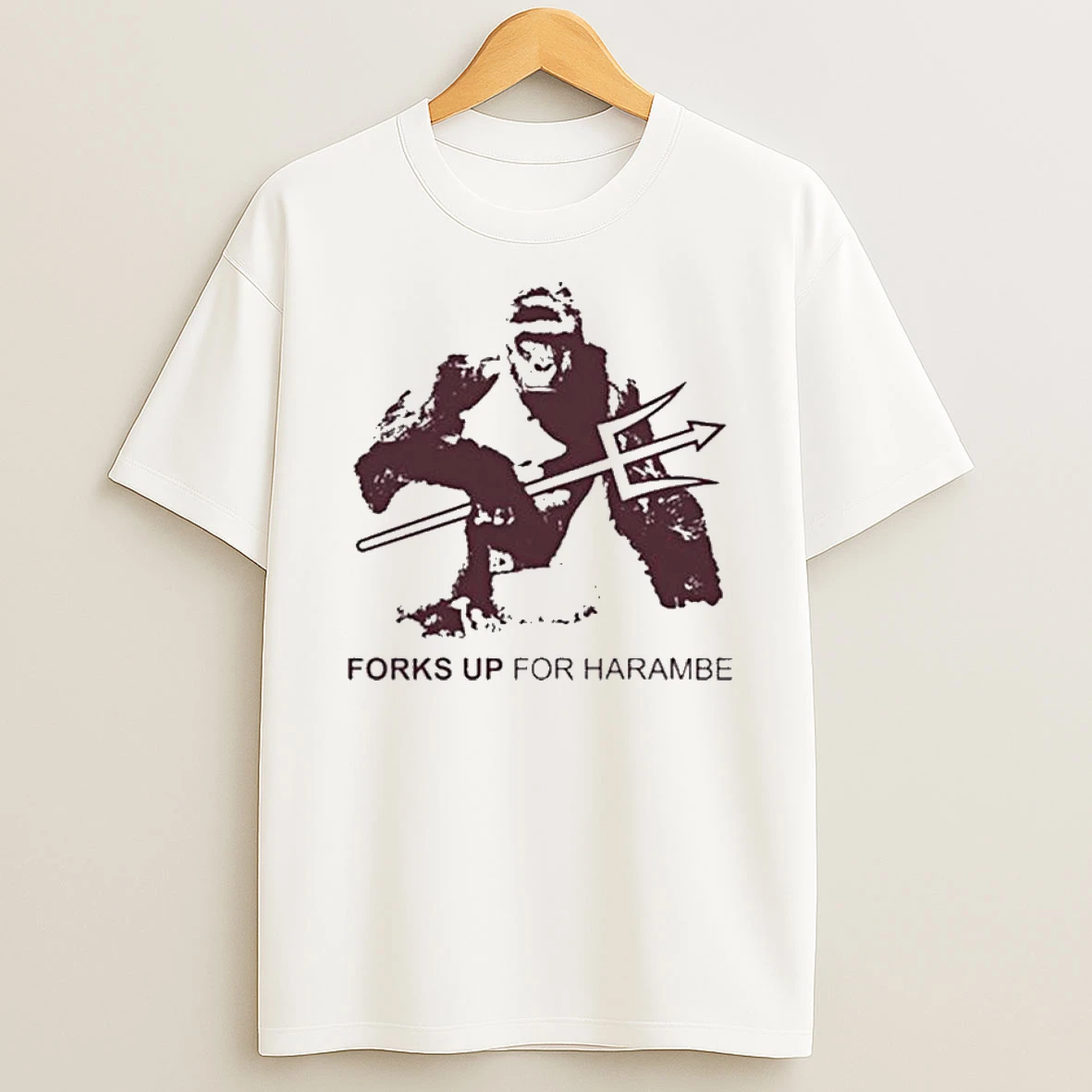 Forks Up For Harambe Gorilla T Shirt