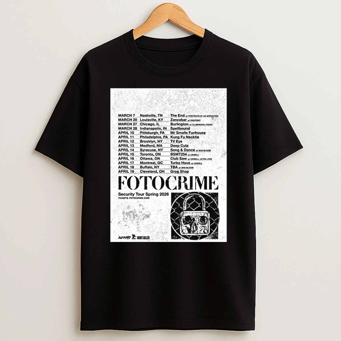 Fotocrime Security Tour Spring 2026 T Shirt