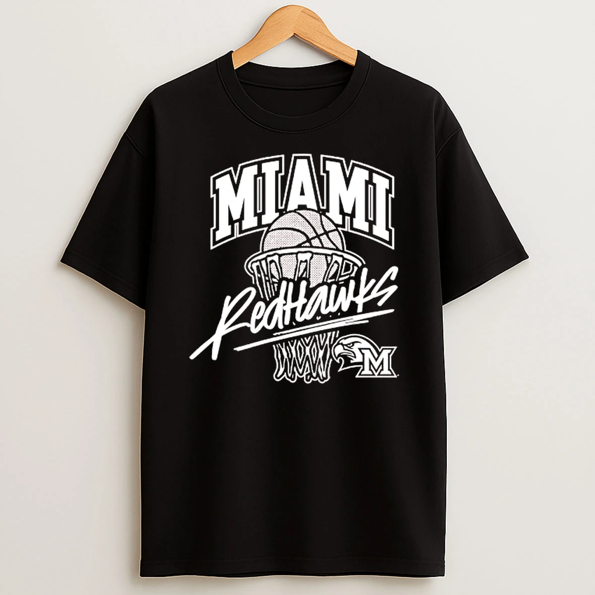 Fre8djop Miami Redhawks Basbketball The Net T Shirt