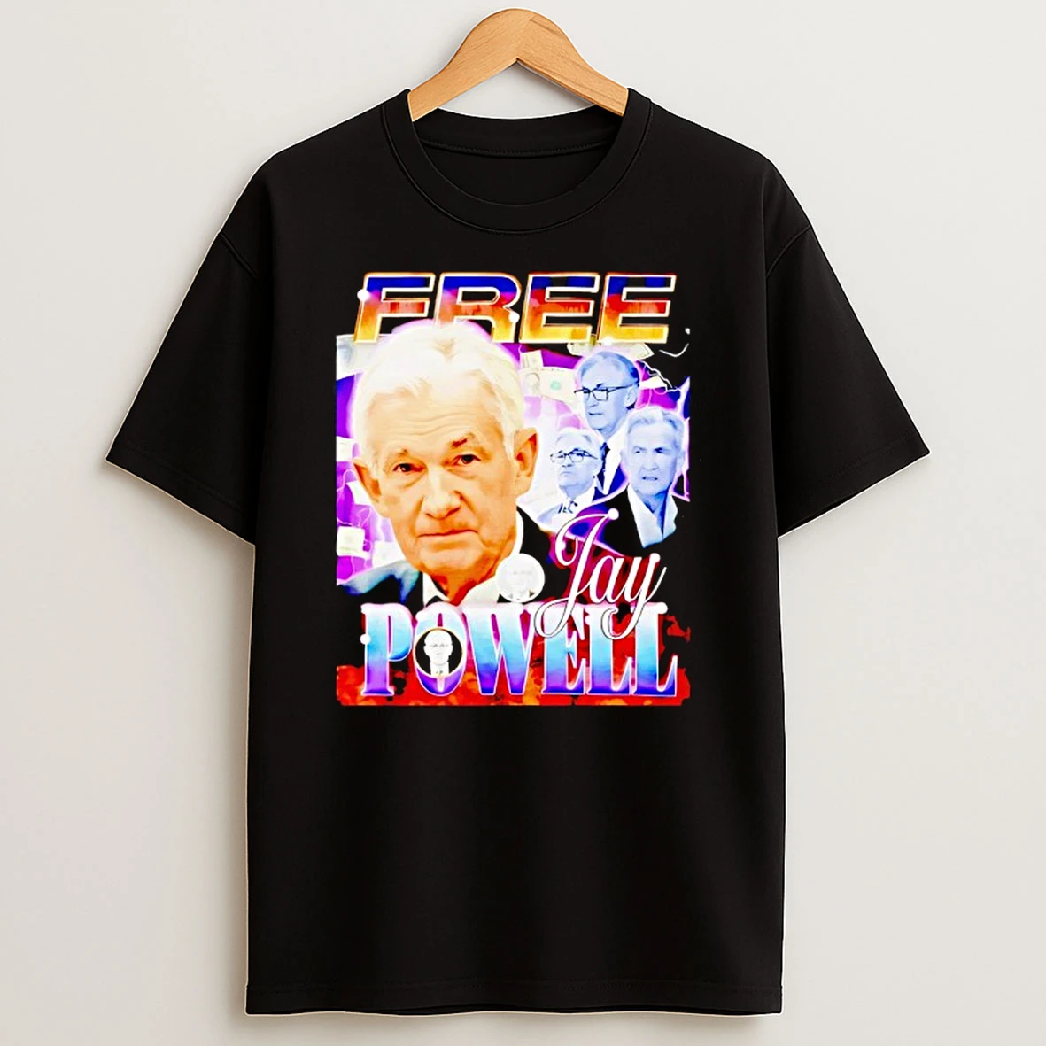 Free Jay Powell Jerome Powell Political Protest T Shirt