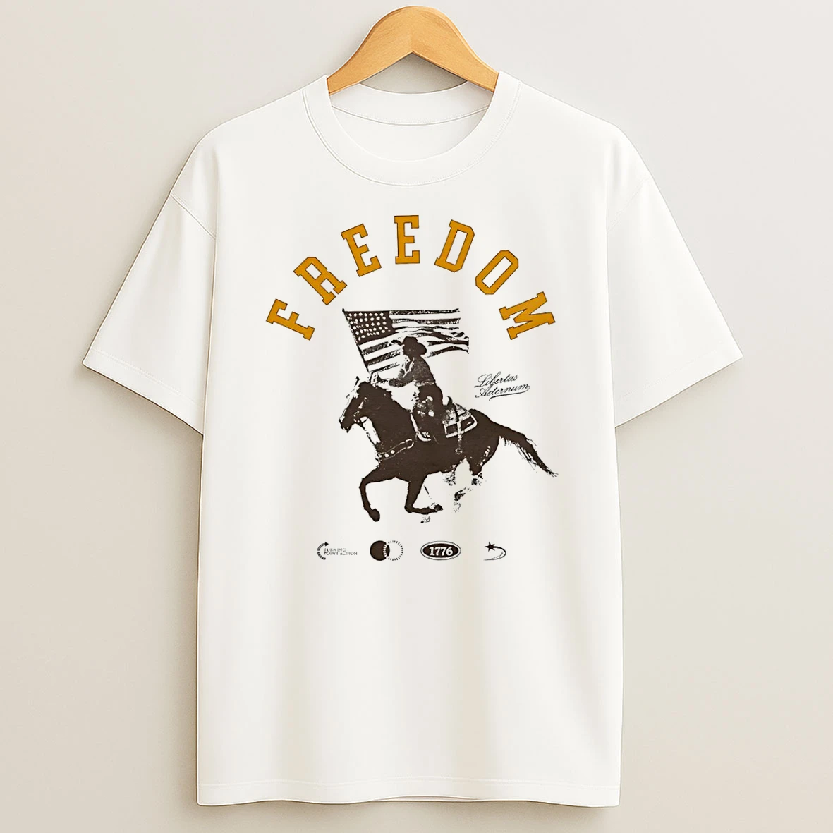 Freedom Horse Cowboy Vintage T Shirt