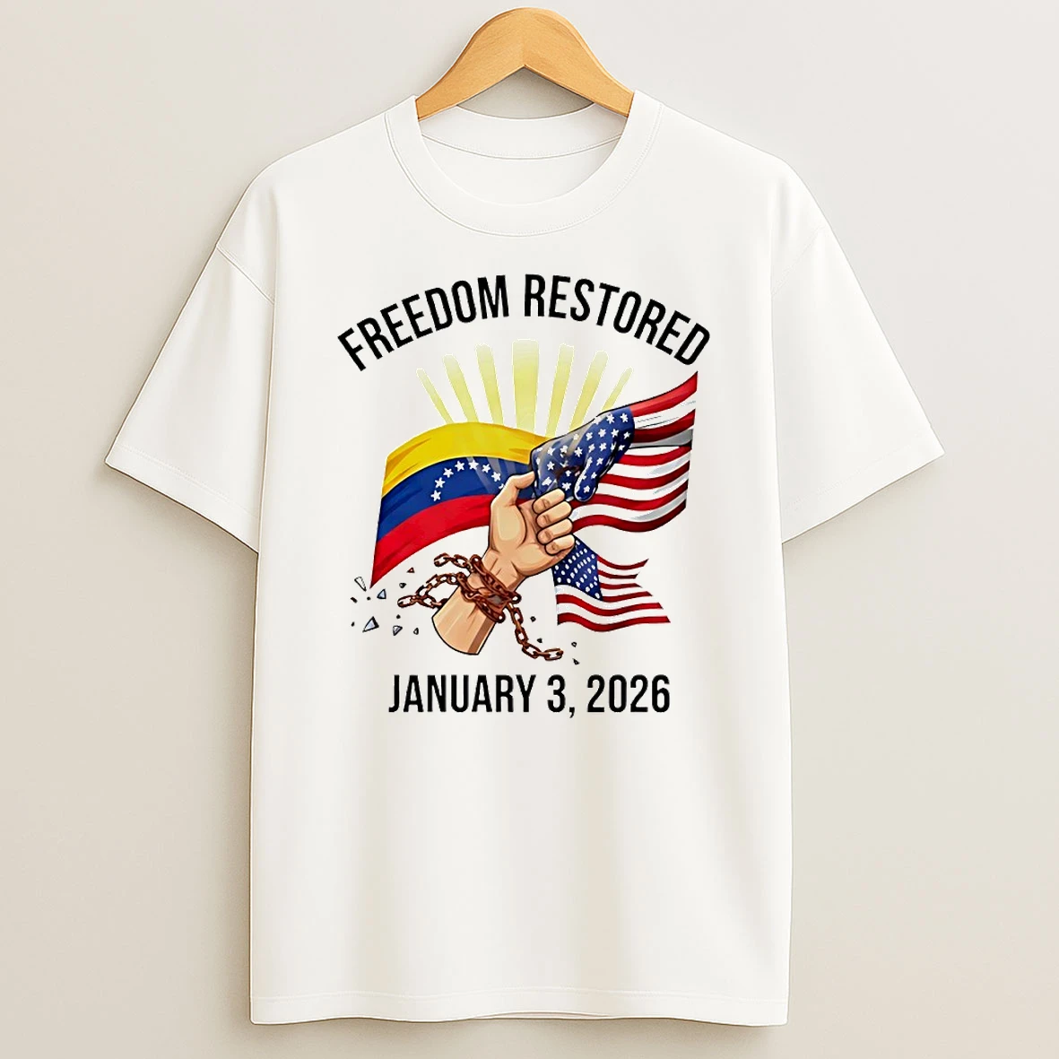Freedom Restored Venezuela 2026 Operation Absolute Resolve January 3 Circle T Shirt