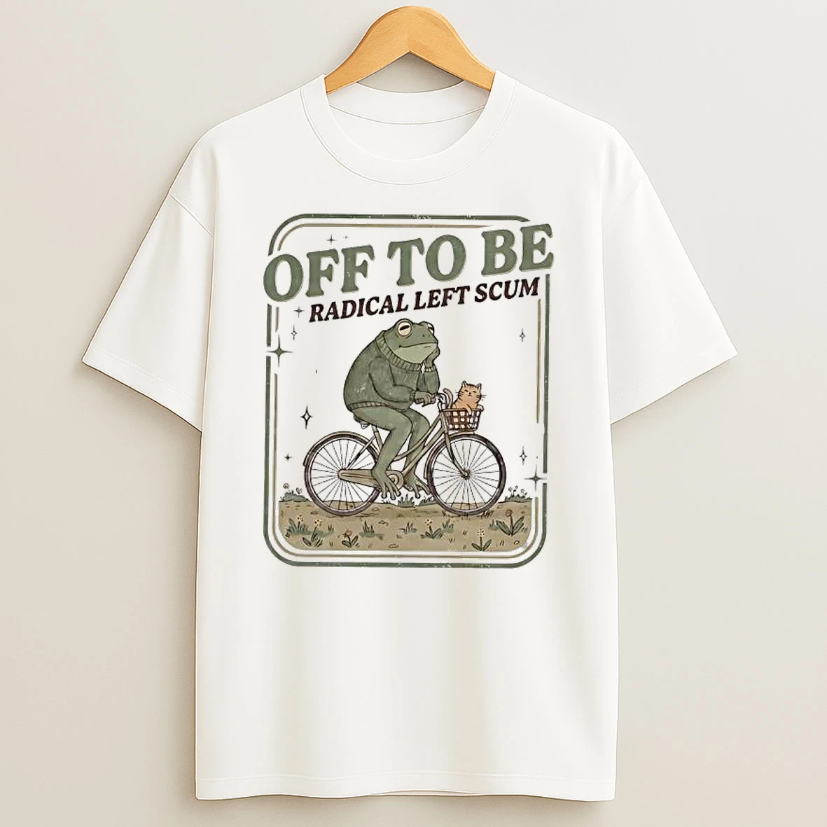 Frog Bicycle Off To Be Radical Left Scum T Shirt