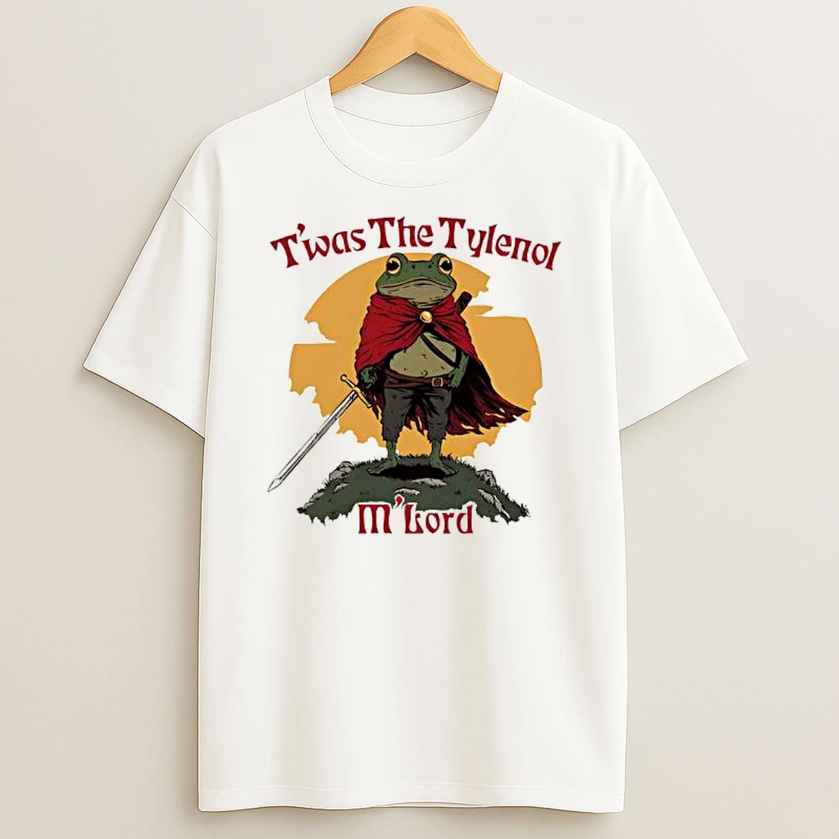Frog Twas The Tylenol Mlord Meme Ironic Graphic T Shirt