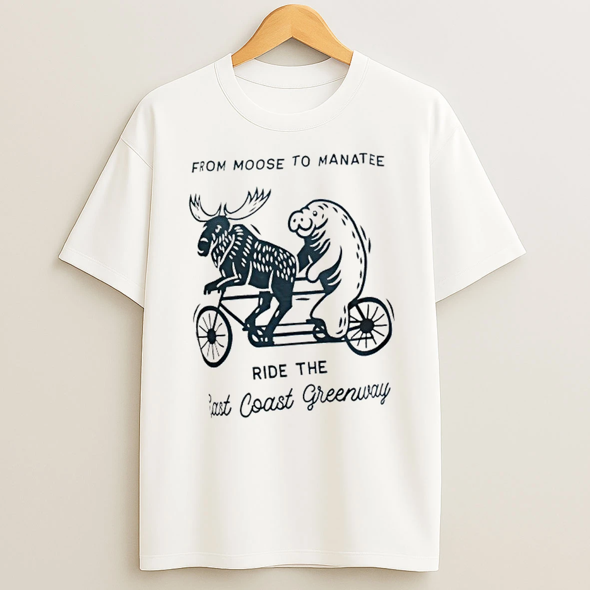 From Moose To Manatee Ride The Past Coast Greenway T Shirt