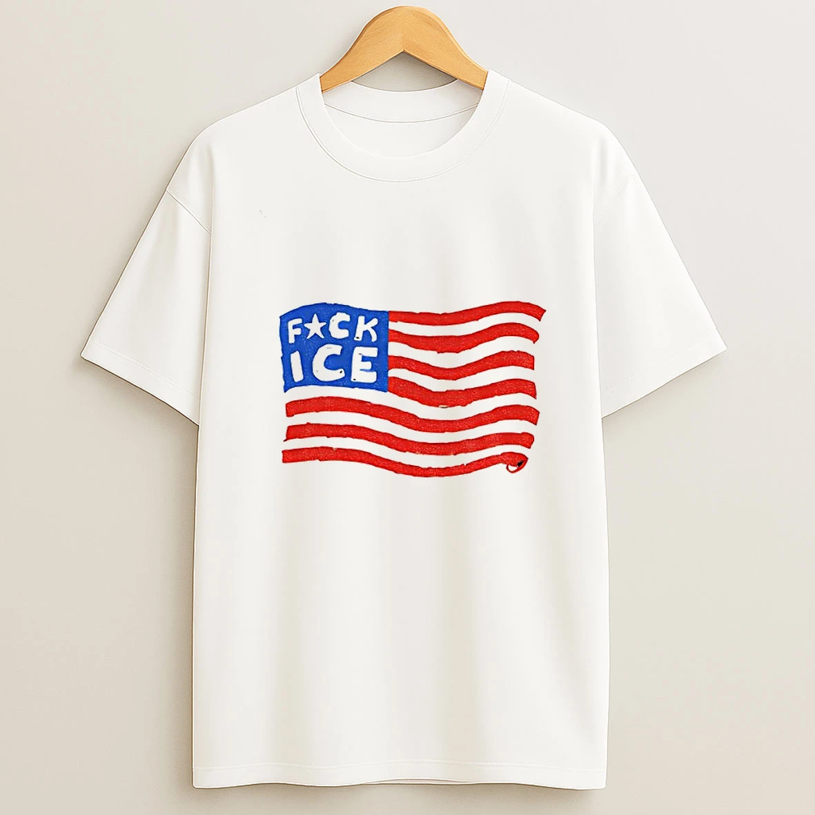 Fuck Ice American Flag T Shirt