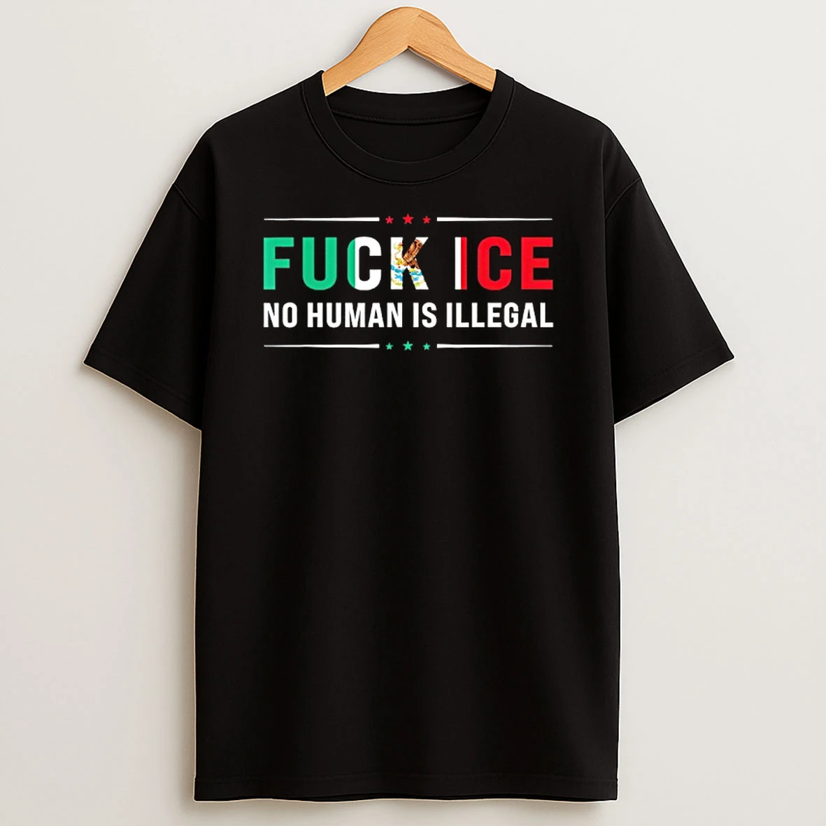 Fuck Ice No Human Is Illegal Protest Immigration Activist T Shirt