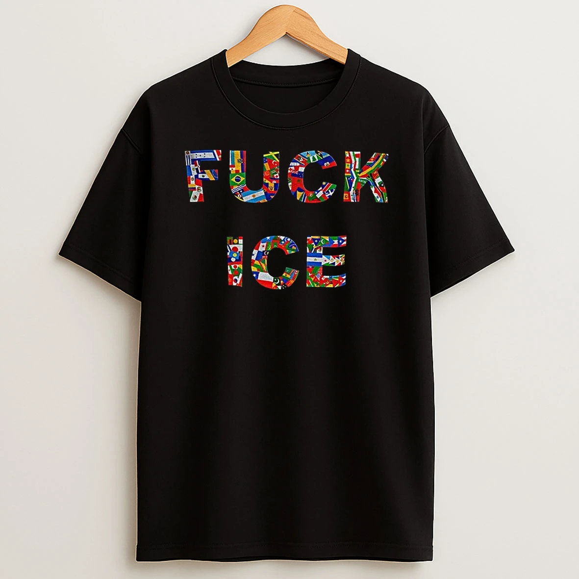 Fuck Ice Flag Political T Shirt